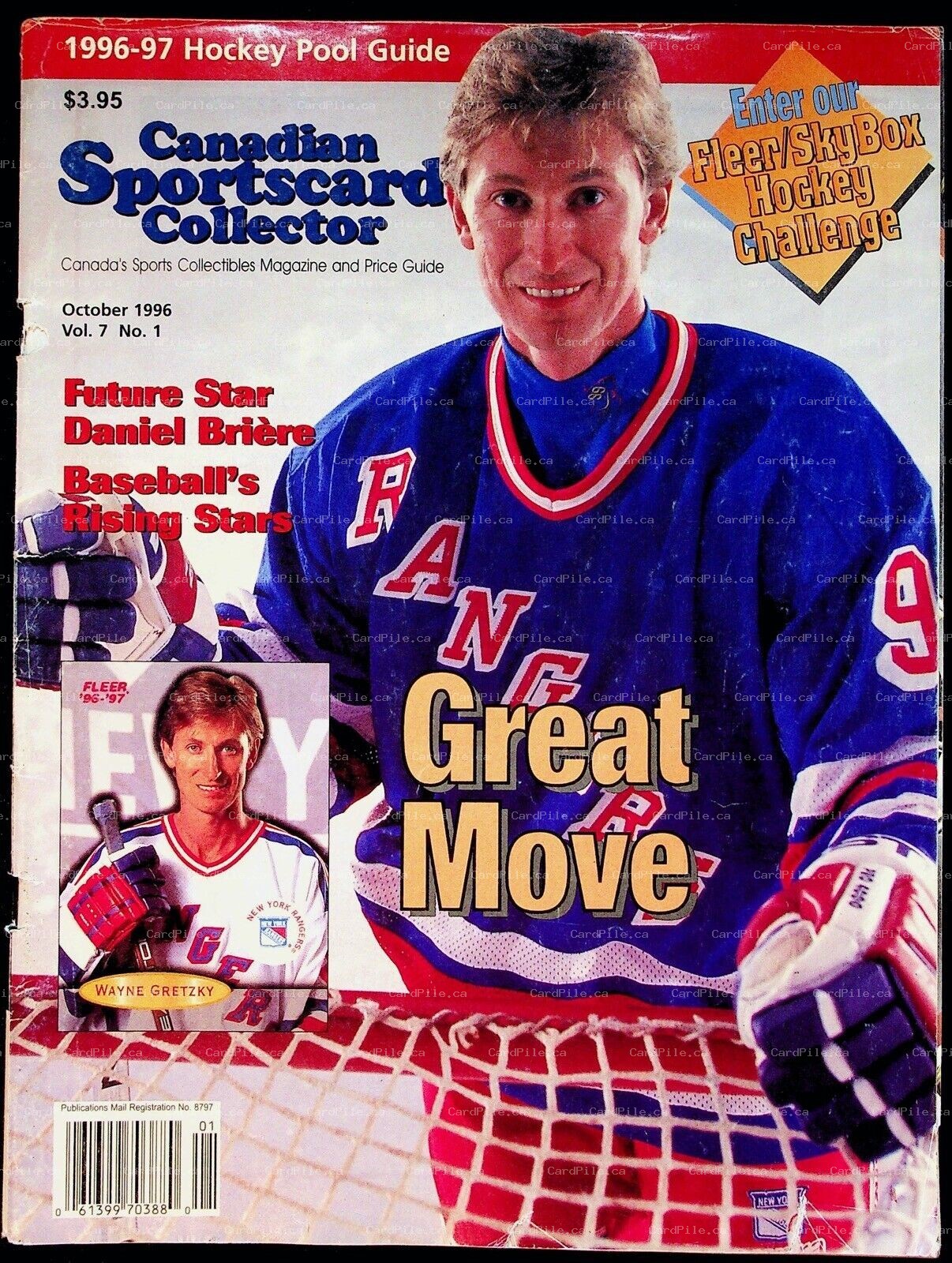 1996 October Canadian Sportscard Collector Vol 7 No 1 Price Guide Wayne Gretzky