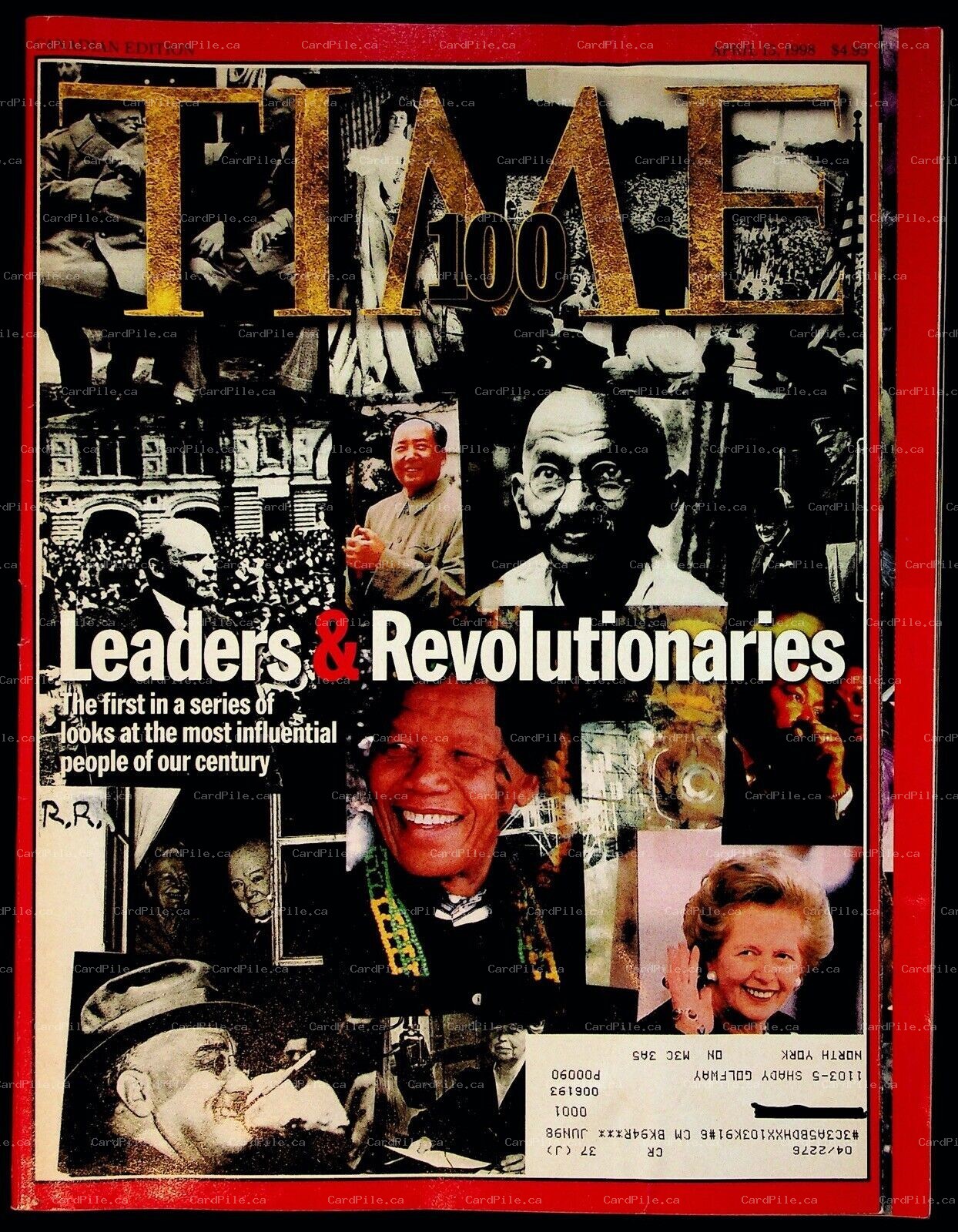 1998 April 13 Time 100 Leaders & Revolutionaries Canadian Edition Magazine