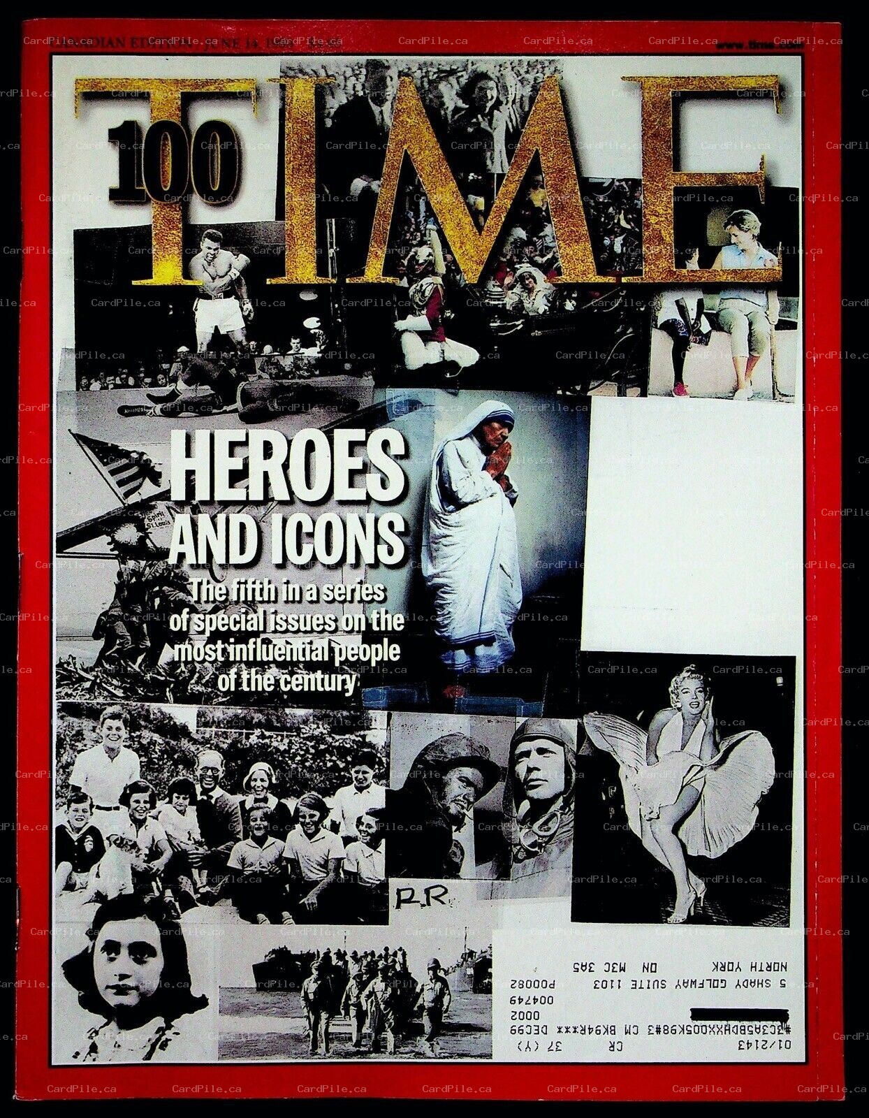 1999 June 14 Time 100 Heroes and Icons Canadian Edition Magazine Vol 153 No 23