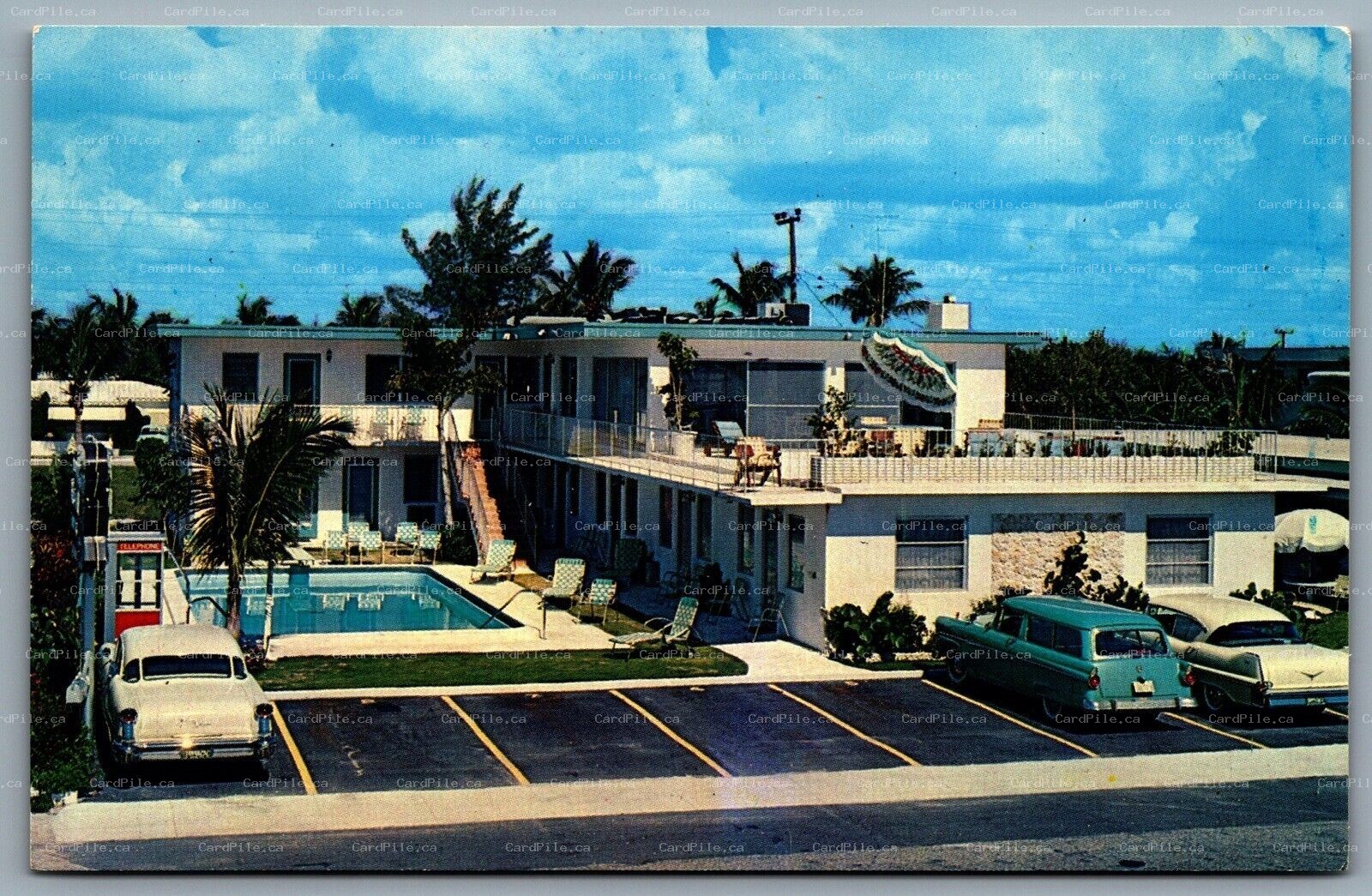 Postcard Lauderdale-by-The-Sea FL 1960s Seacomber Motel Apartment Now Sea Garden