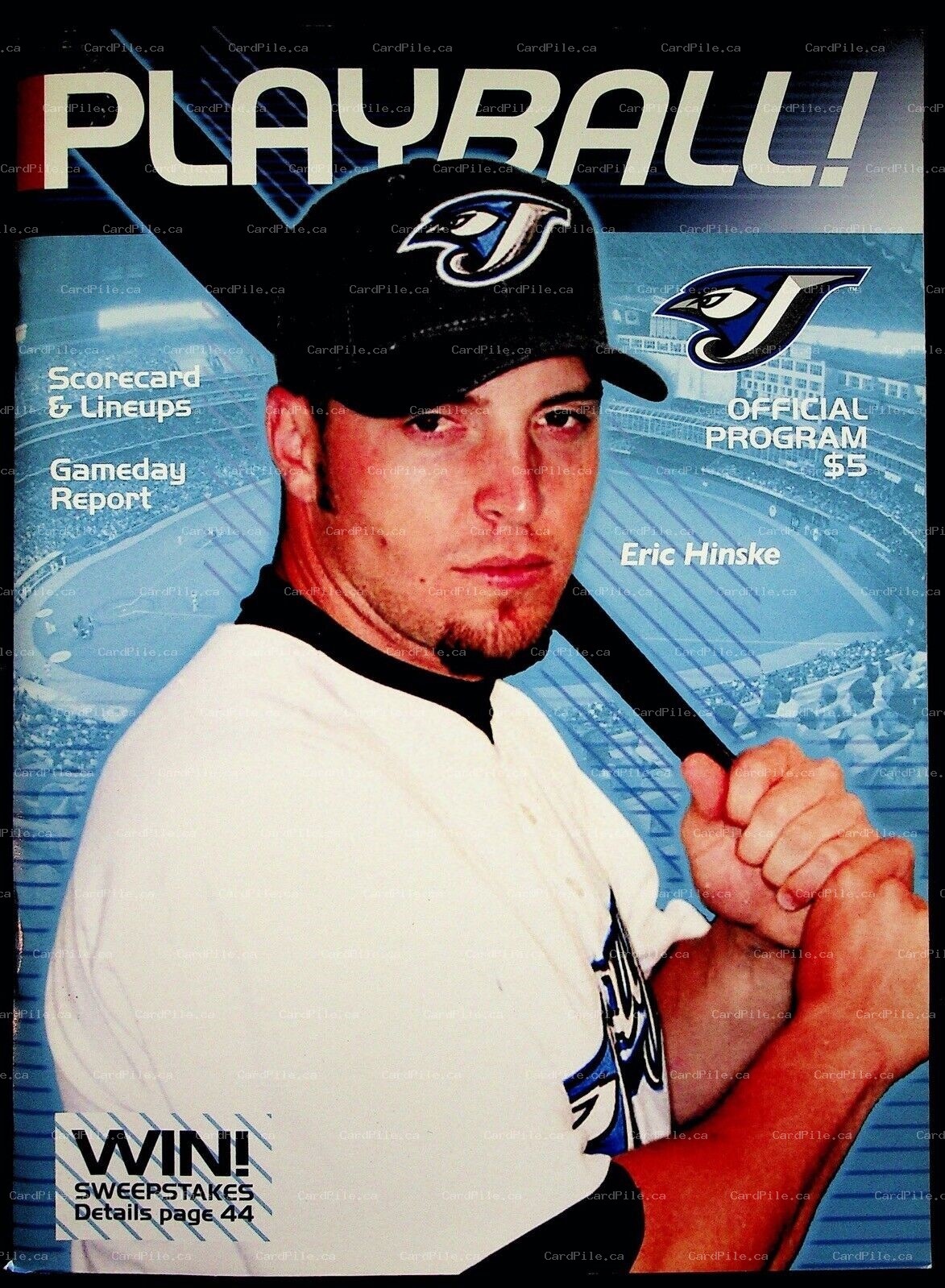 2004 April Toronto Blue Jays Playball Official Program vs Baltimore Orioles