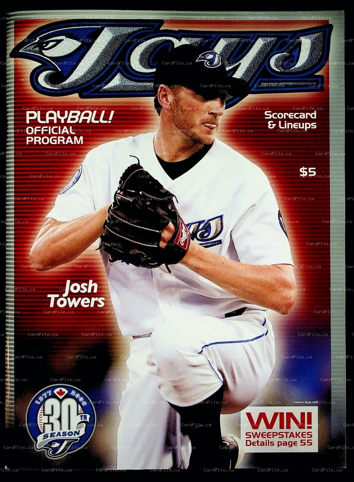 2006 May Toronto Blue Jays Playball Official Program vs Los Angeles Angels