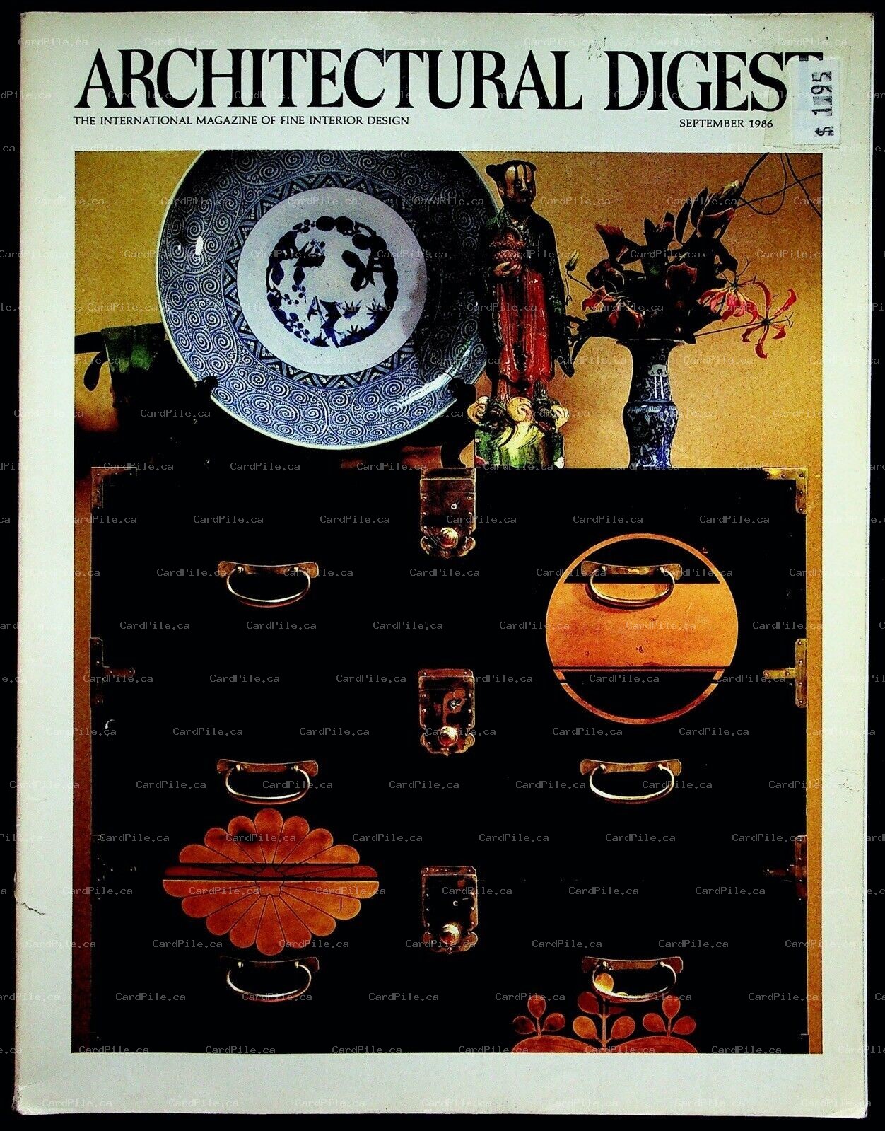 1986 September Architectural Digest Interior Design Art and Antiques