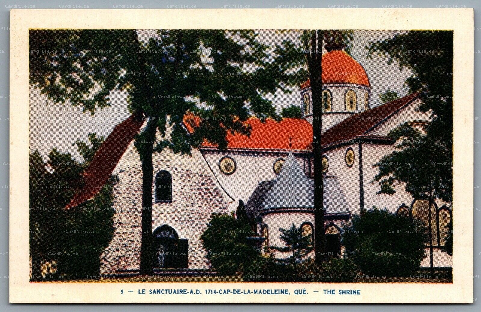 Postcard Cap-de-la-Madeleine Quebec c1930s Le Sanctuaire The Shrine