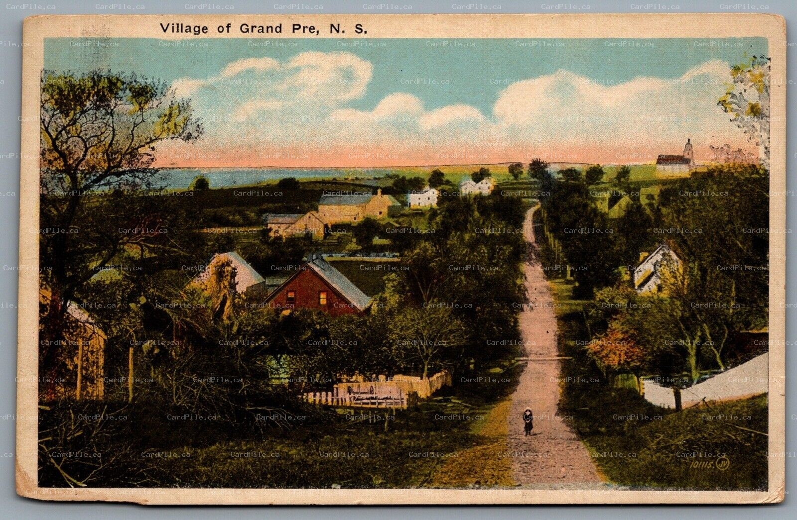 Postcard Grand Pre Nova Scotia c1922 Village of Grand Pre CDS Duplex Cancel