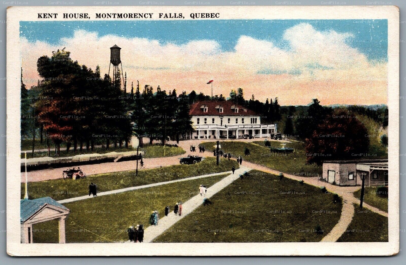 Postcard Quebec City c1920s Kent House Montmorency Falls Water Tower