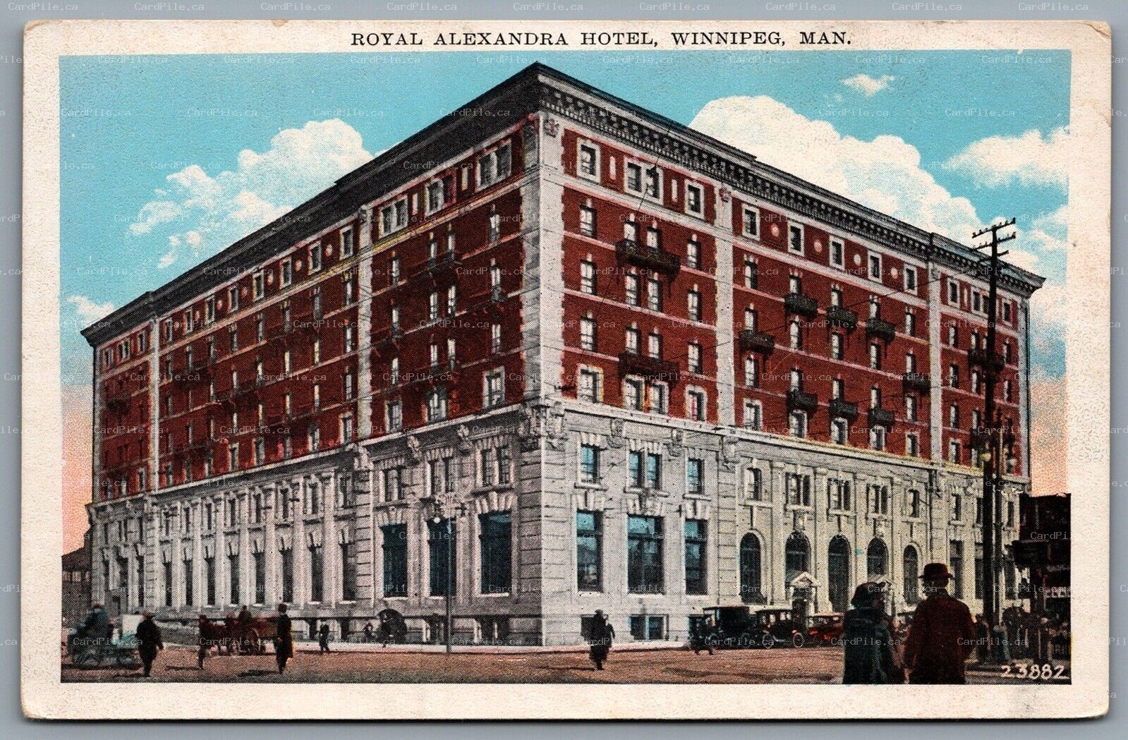 Postcard Winnipeg Manitoba c1920s Royal Alexandra Hotel Demolished 1971