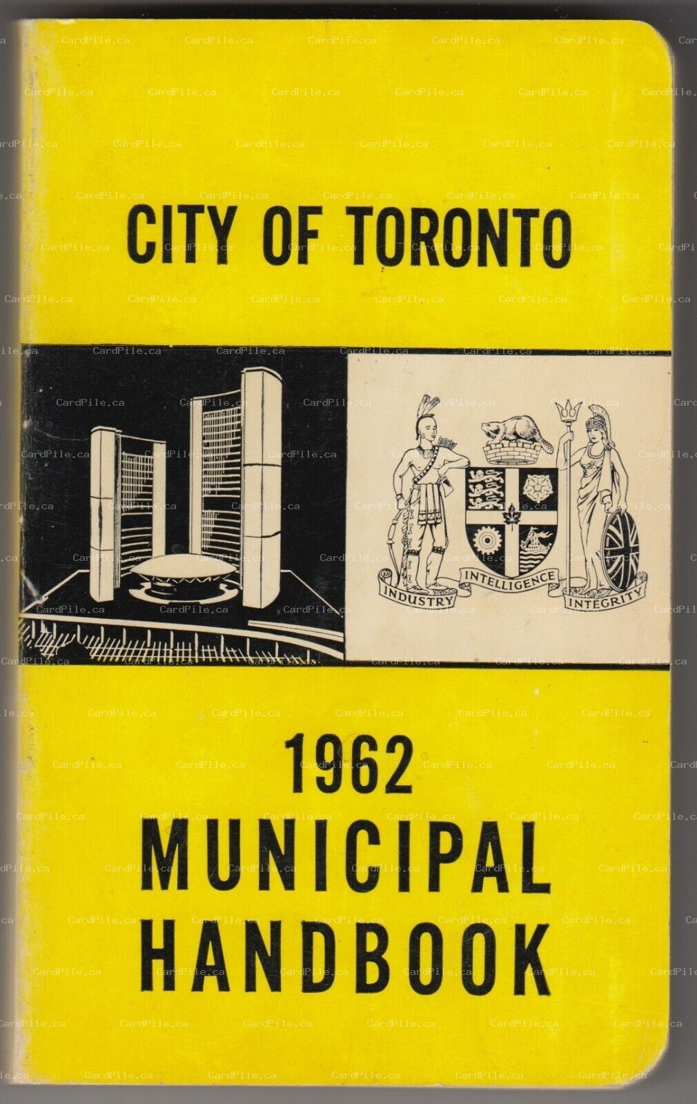 VINTAGE City of Toronto Municipal Handbook 1962 - Canada - RARE - SoftCover