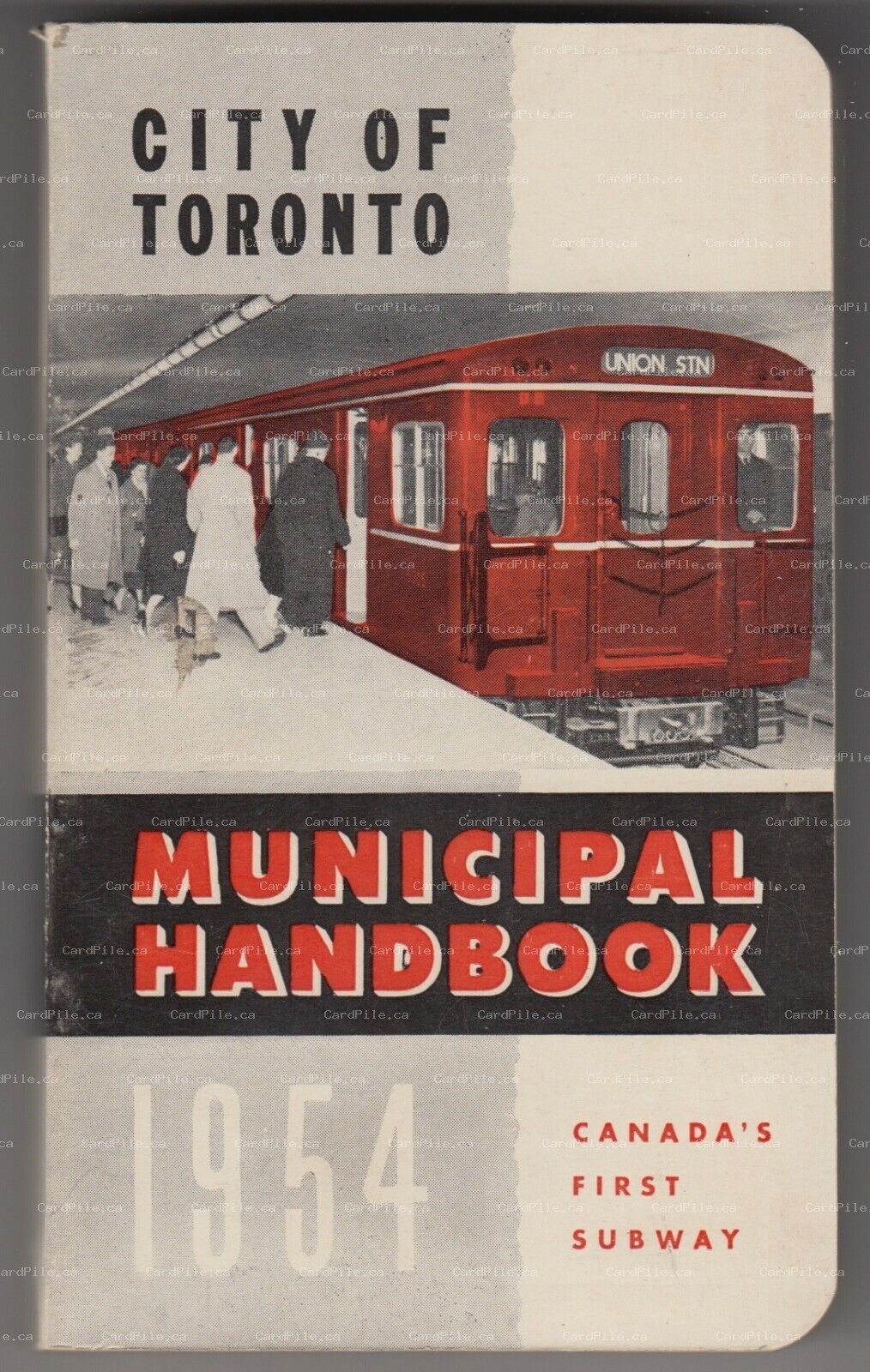 VINTAGE City of Toronto Municipal Handbook 1954 - Canada - RARE - SoftCover