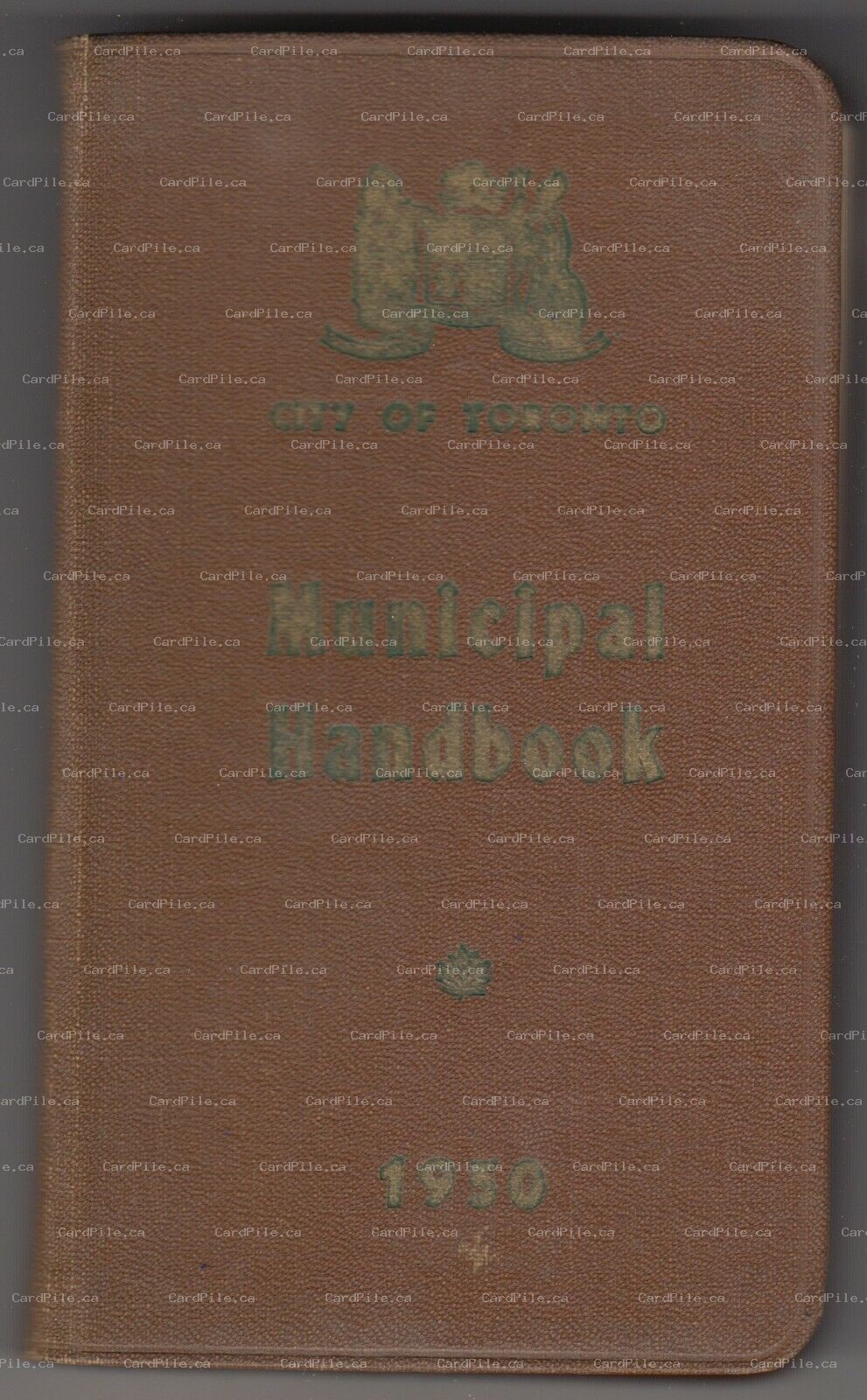 VINTAGE City of Toronto Municipal Handbook 1950 - Canada - RARE - HardCover