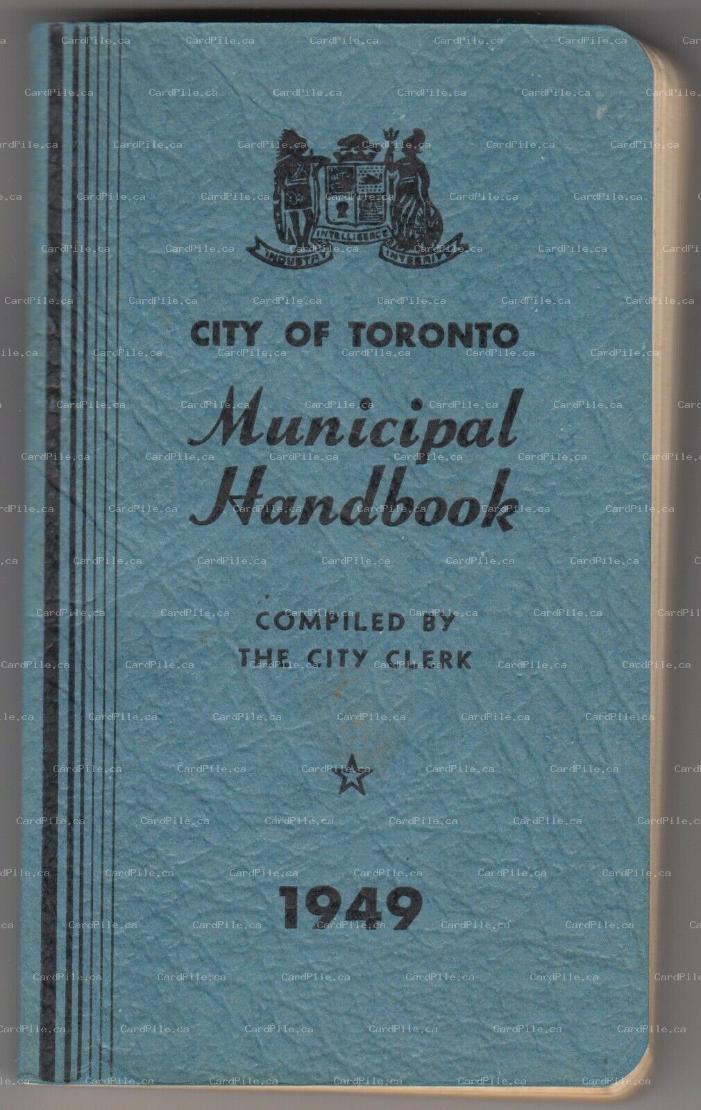 VINTAGE City of Toronto Municipal Handbook 1949 - Canada - RARE - SoftCover