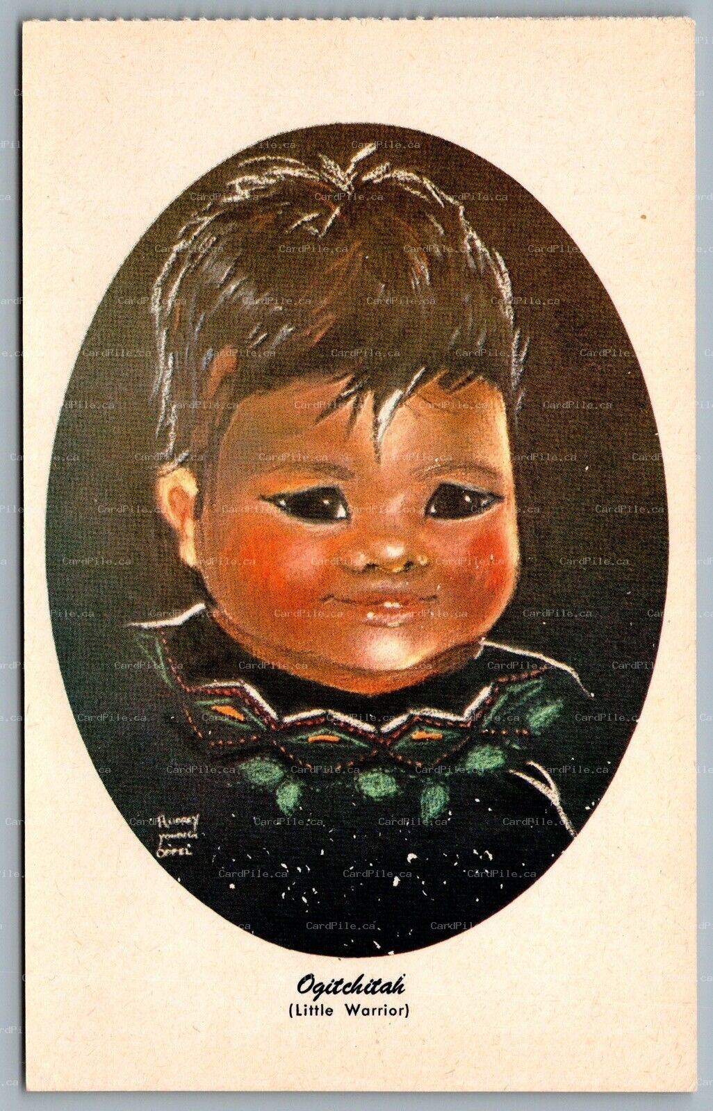 Postcard Canada c1970s Children of The North Ogitchitah A/S Audrey Young Oppel