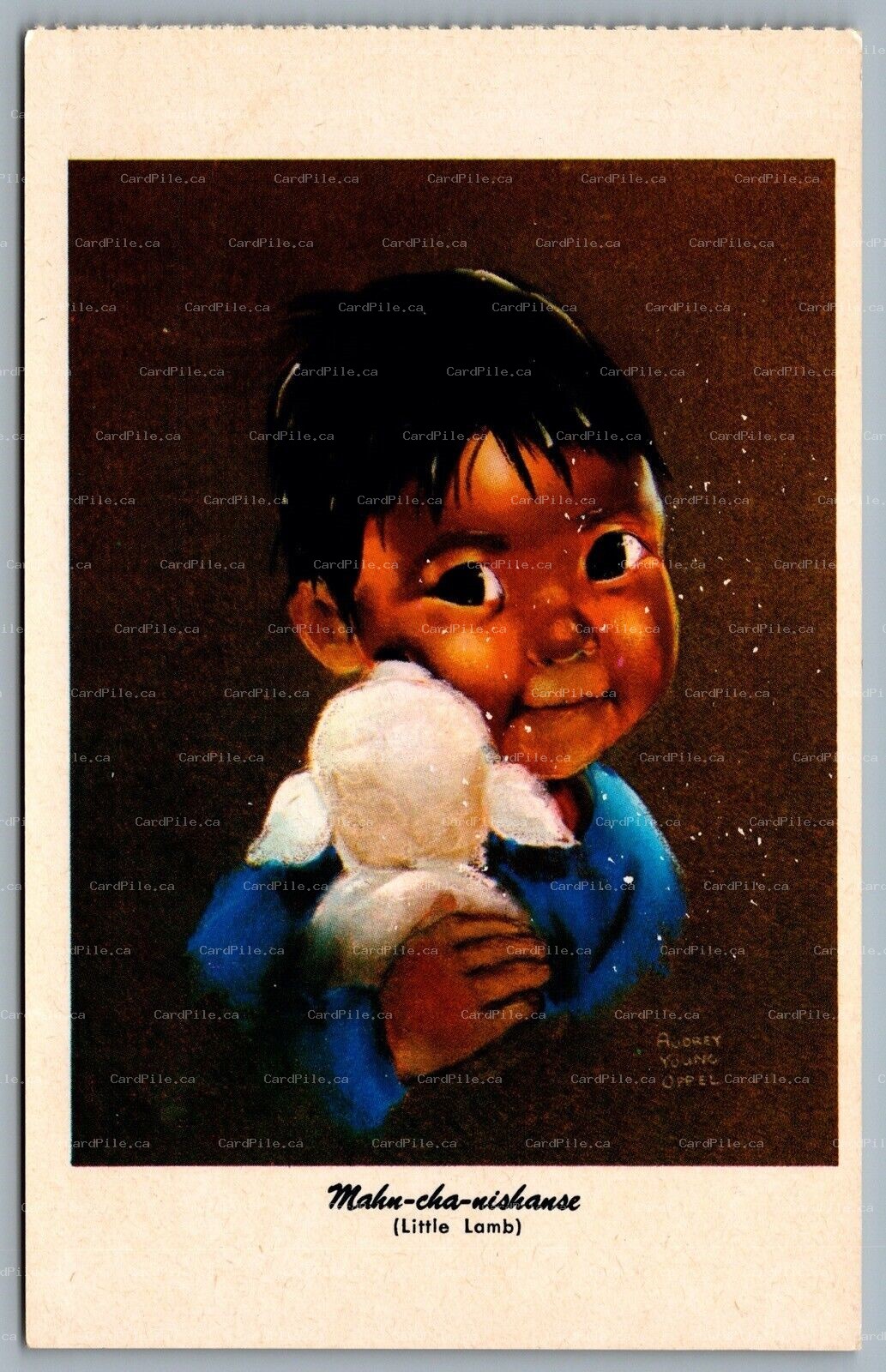 Postcard Canada c1970s Children of The North  Mahn Cha Nishanse A/S Audrey Oppel
