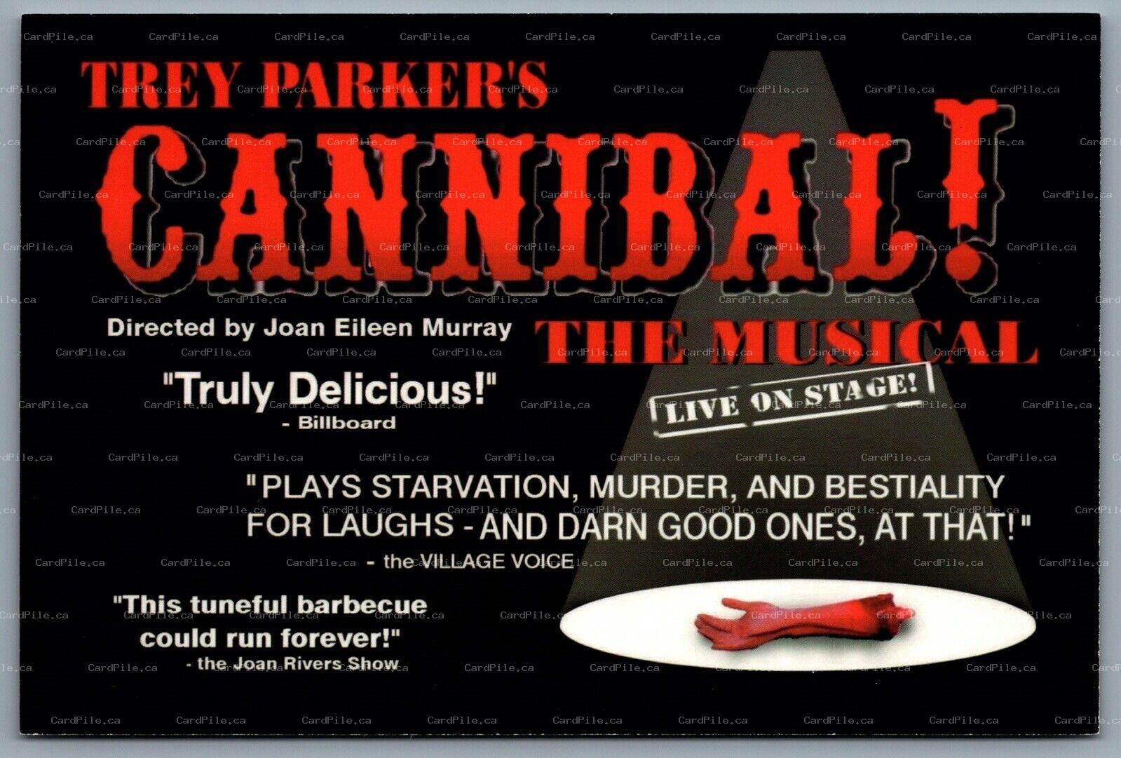 Postcard Theatre c2001 Trey Parkers Cannibal! The Musical The Kraine Theatre NYC