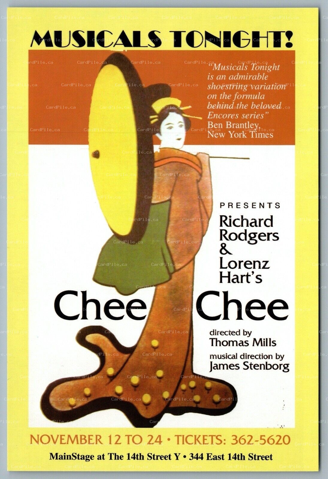 Postcard Theatre c2002 Chee Chee Musical 14th Street Y MainStage Thomas Mills