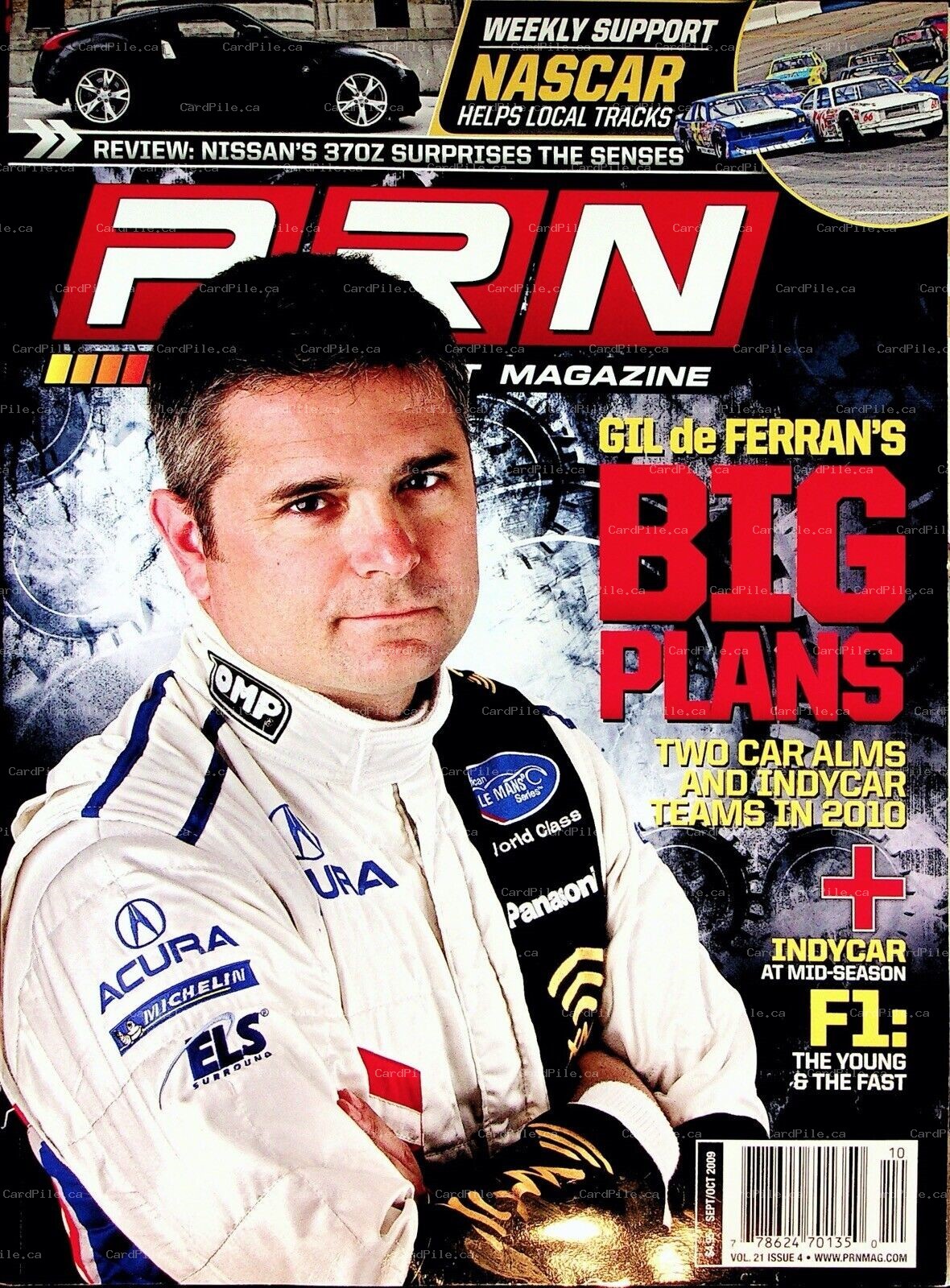 PRN Performance Racing Magazine Sept/Oct 2009 Vol. 21 No. 4 Gil de Ferran F1