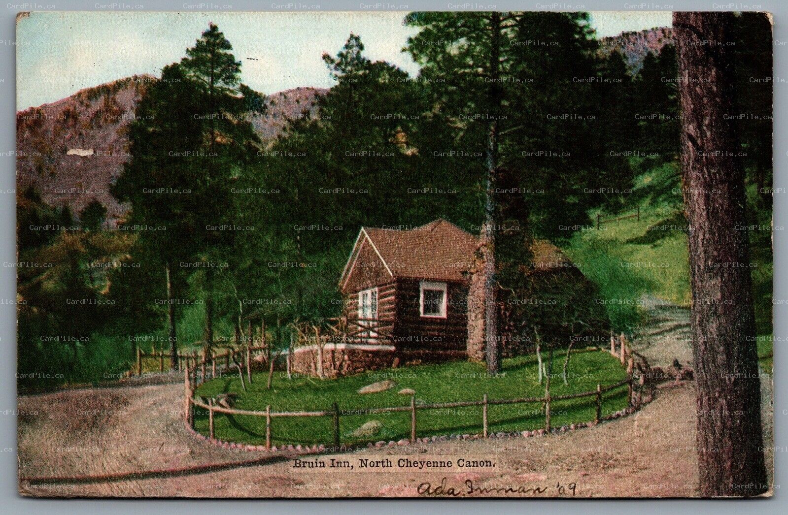 Postcard Cheyenne Canon CO c1909 Bruin Inn Destroyed in Fire 1950s