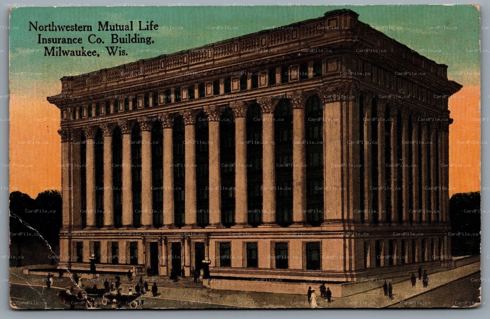 Postcard Milwaukee WI c1915 Northwestern Mutual Life Insurance Co. Building