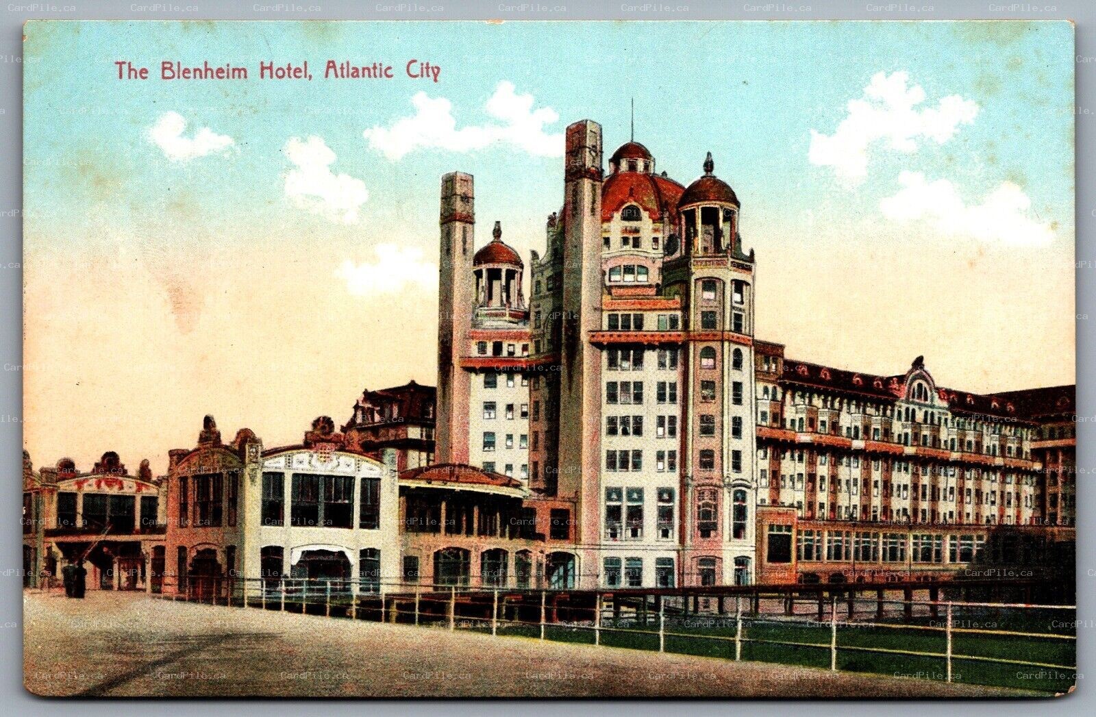 Postcard Atlantic City NJ c1910s The Marlborough-Blenheim Hotel Defunct