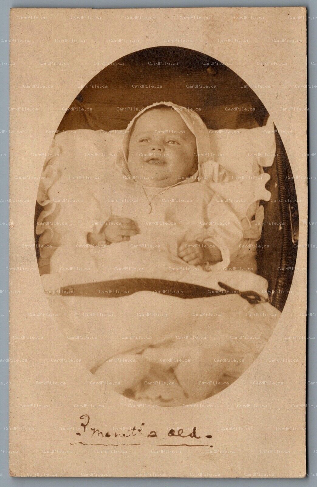 Postcard RPPC c1915 De Witt NE Baby Photo of Ruth Ellen Richardson 3 Months Old