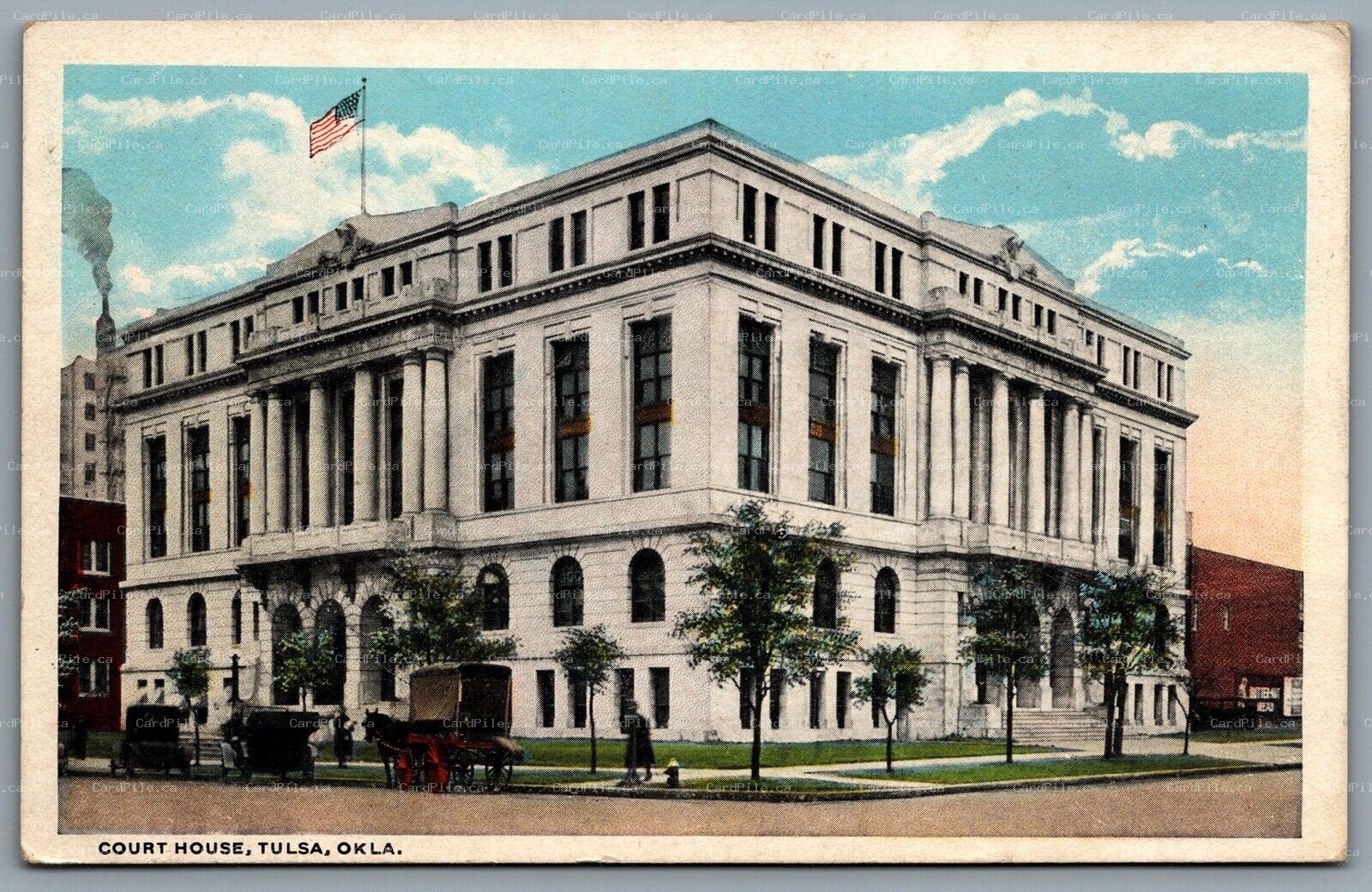 Postcard Tulsa OK c1919 Oklahoma Court House Defunct Demolished in the 1950s
