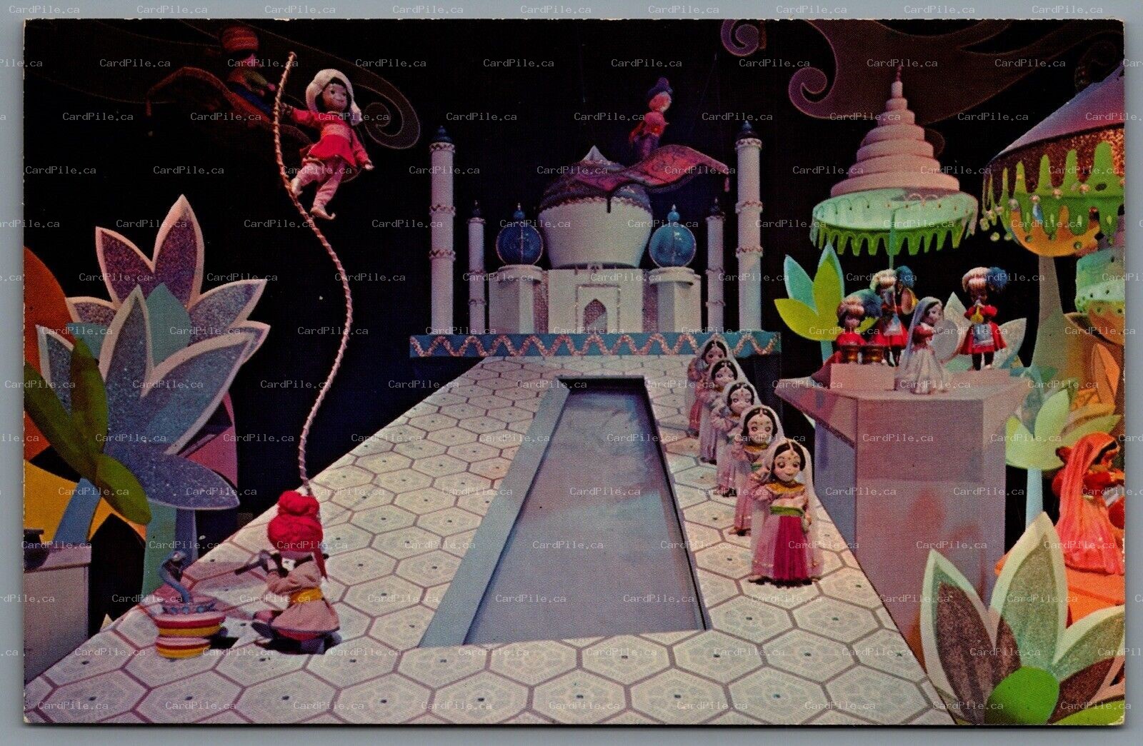 Postcard Anaheim CA c1960s India Its a Small World DT-35942-C Disney Fantasyland