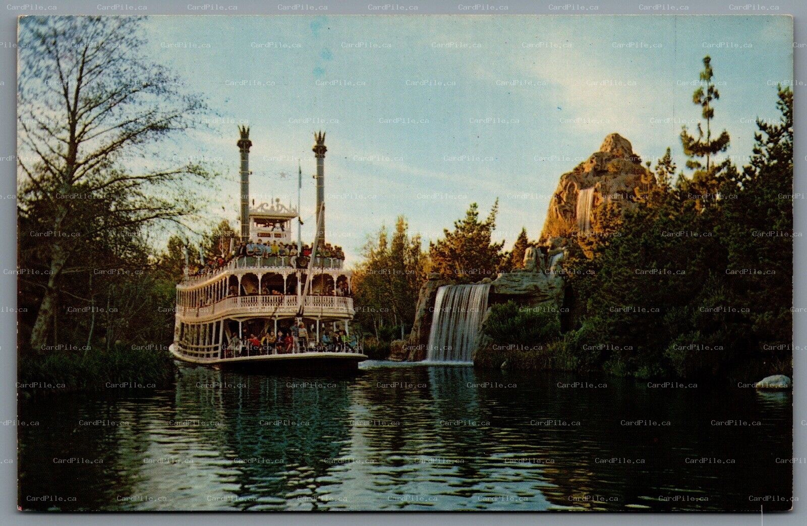 Postcard Anaheim CA c1960s Mark Twain Rivers of America DT-35919-C Frontierland
