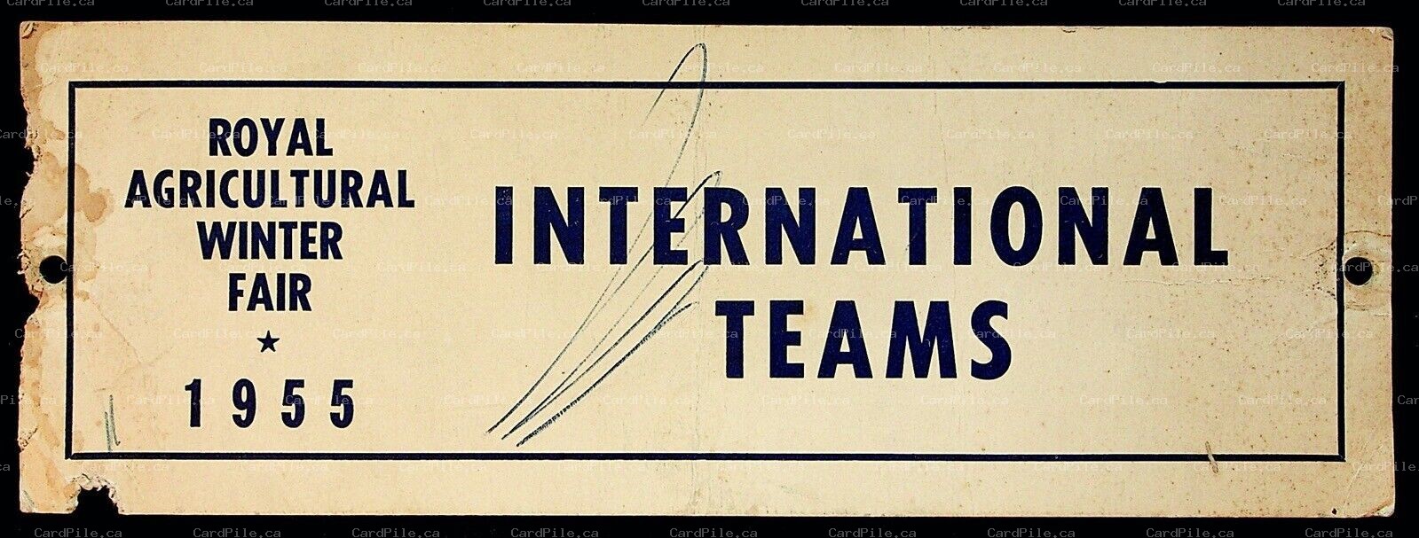 Equestrian 1955 Toronto Royal Agricultural Winter Fair International Teams Sign