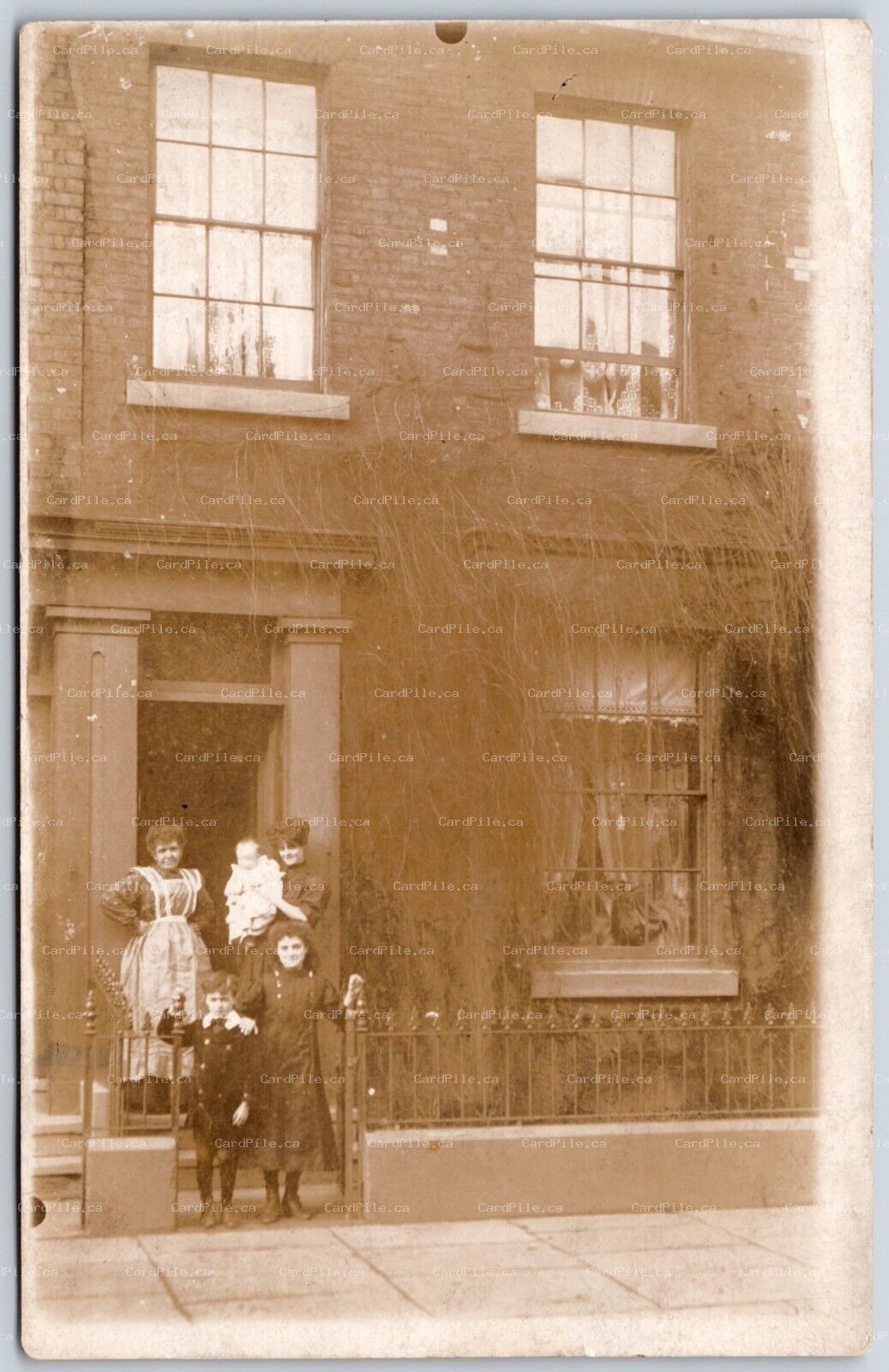 RPPC c1910 Postmarked Manchester UK House View People to Llandudno Wales