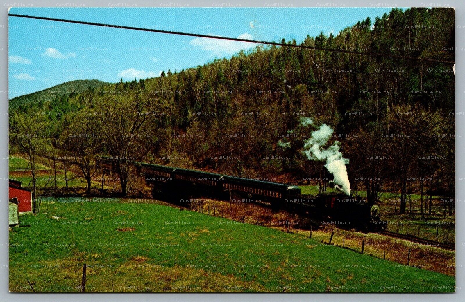 Postcard Steamtown USA Bellows Falls VT Baldwin #15 (2-8-0) Route #103