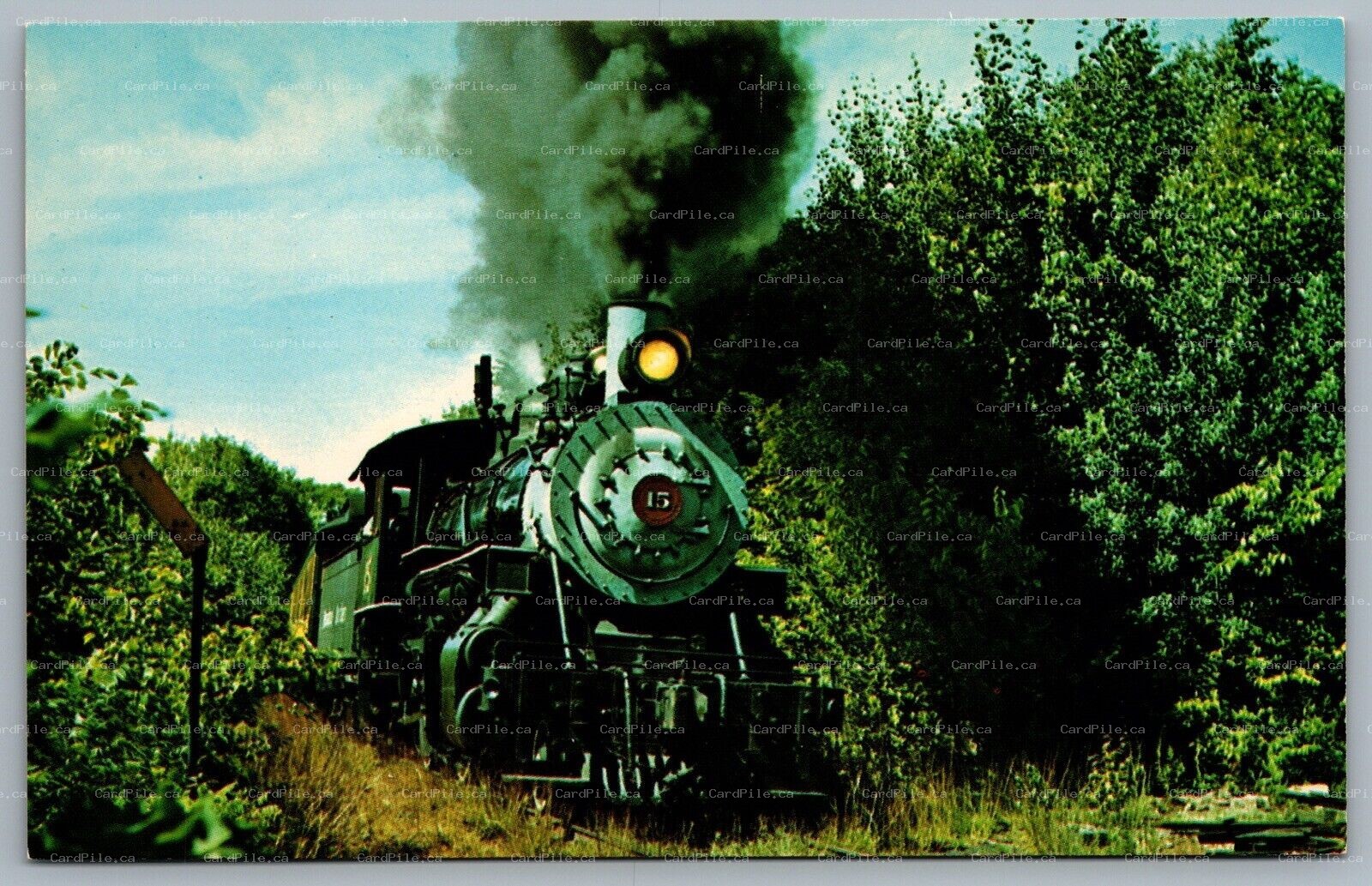 Postcard Steamtown USA Bellows Falls VT Baldwin #15 (2-8-0) Rahway New Jersey