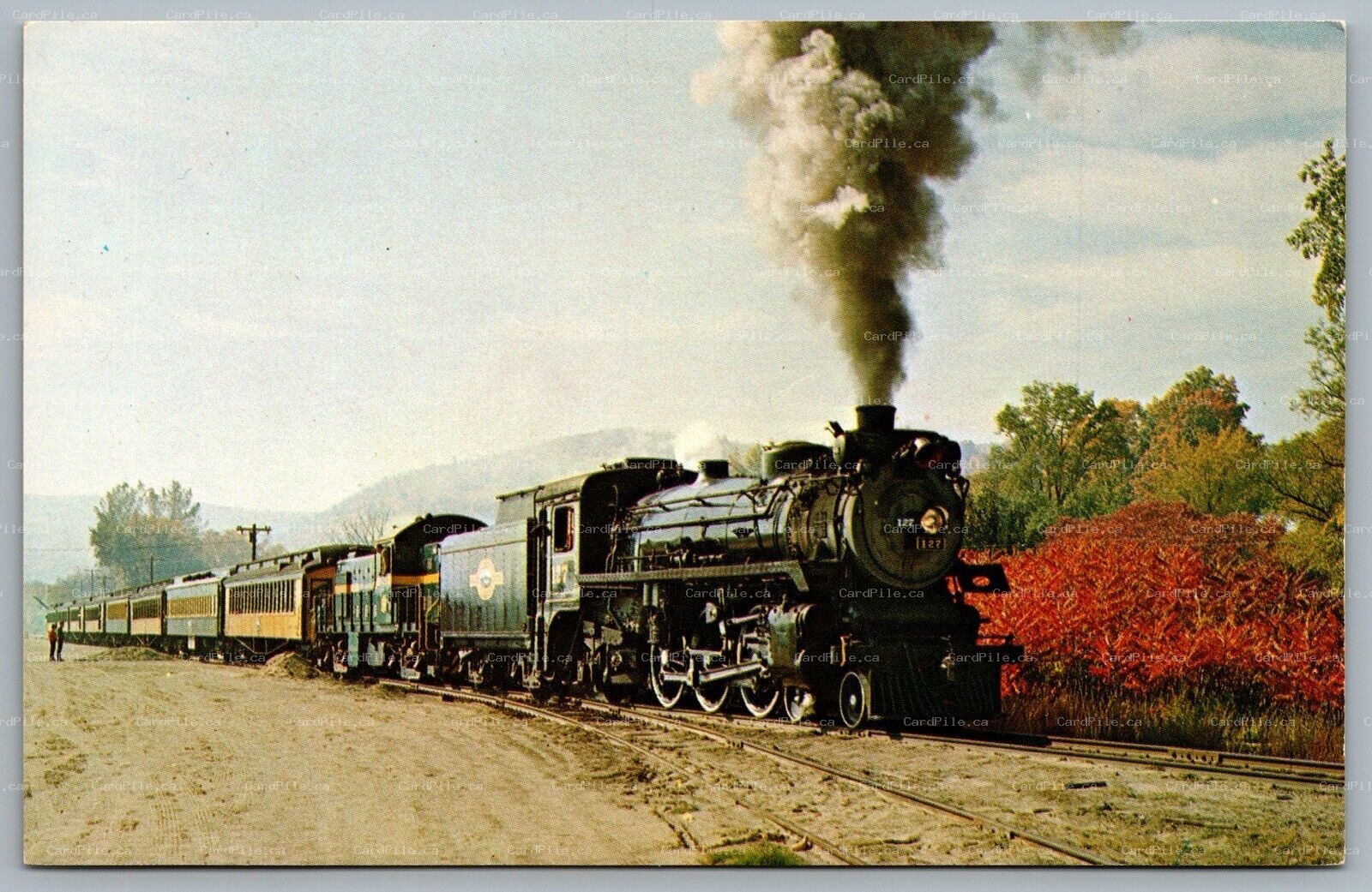 Postcard Steamtown USA Bellows Falls VT #127 ex Canadian Pacific Railway #1278