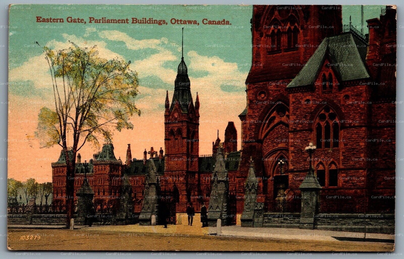 Postcard Ottawa Ontario c1910s Eastern Gate Parliamet Buildings Unused