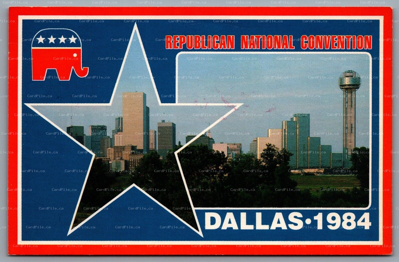 Postcard Dallas Texas c1984 Republican National Convention RNC Cancels