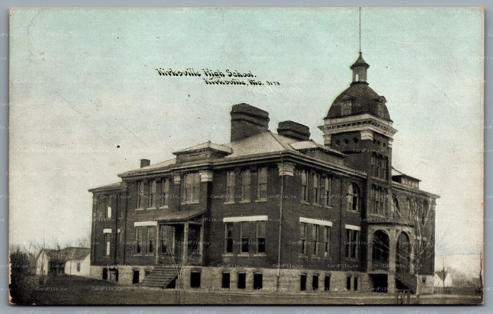 Postcard Kirksville MO c1910s Kirksville High School Adair County 