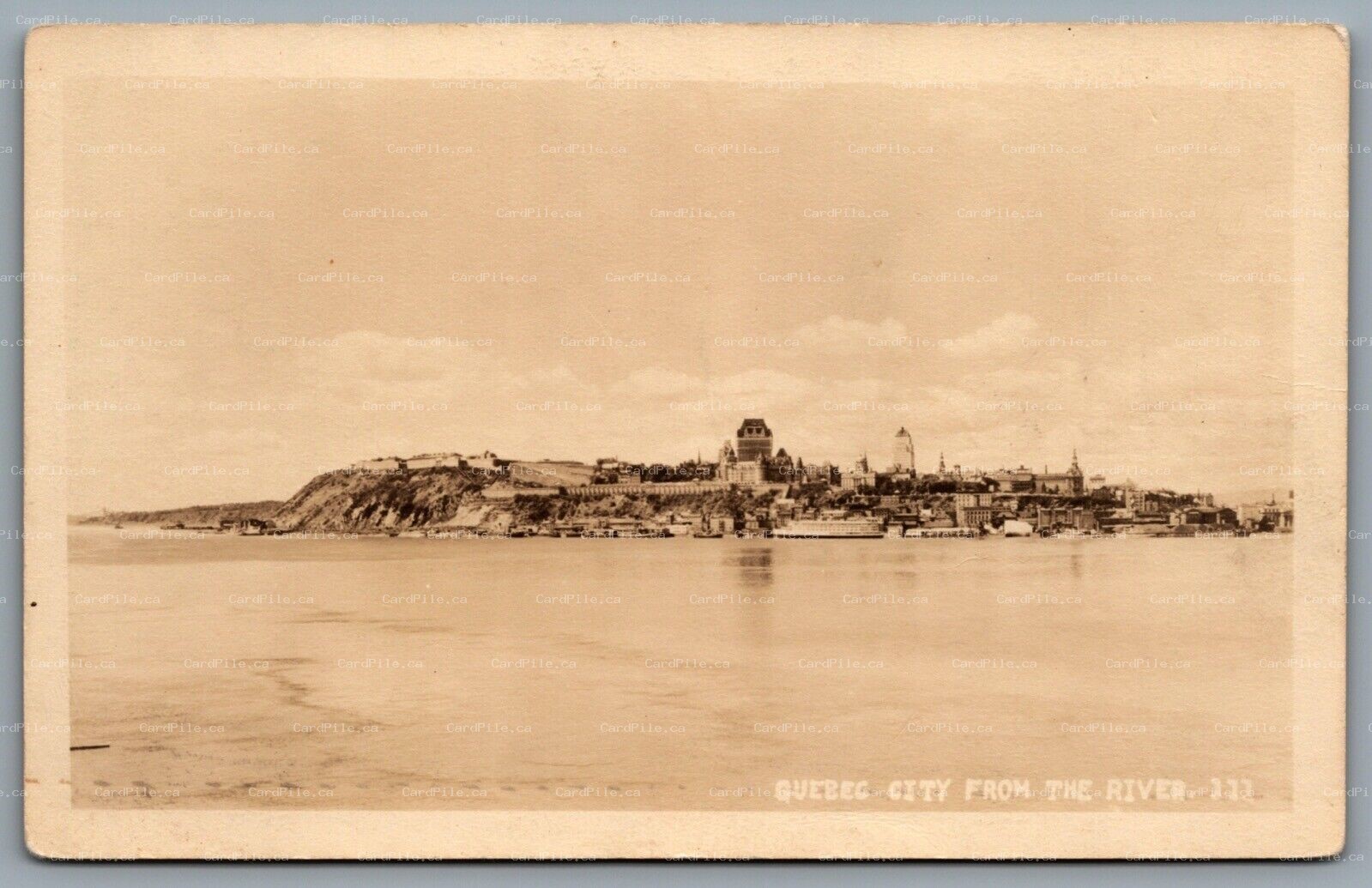 Postcard RPPC c1920s Quebec Canada Quebec City From The River St. Lawrence 