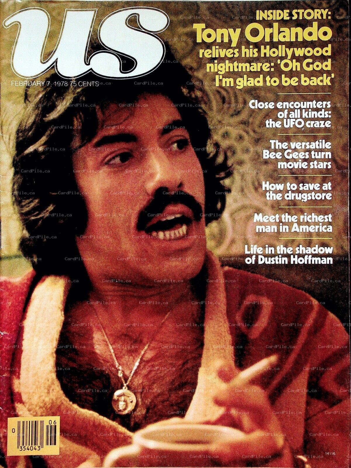 VINTAGE US Magazine 1978 February Tony Orlando UFO Bee Gees Dustin Hoffman