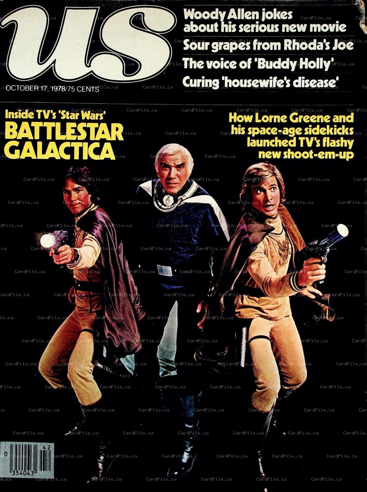 VINTAGE US Magazine 1978 October Battlestar Galactica Woody Allen Lorne Greene