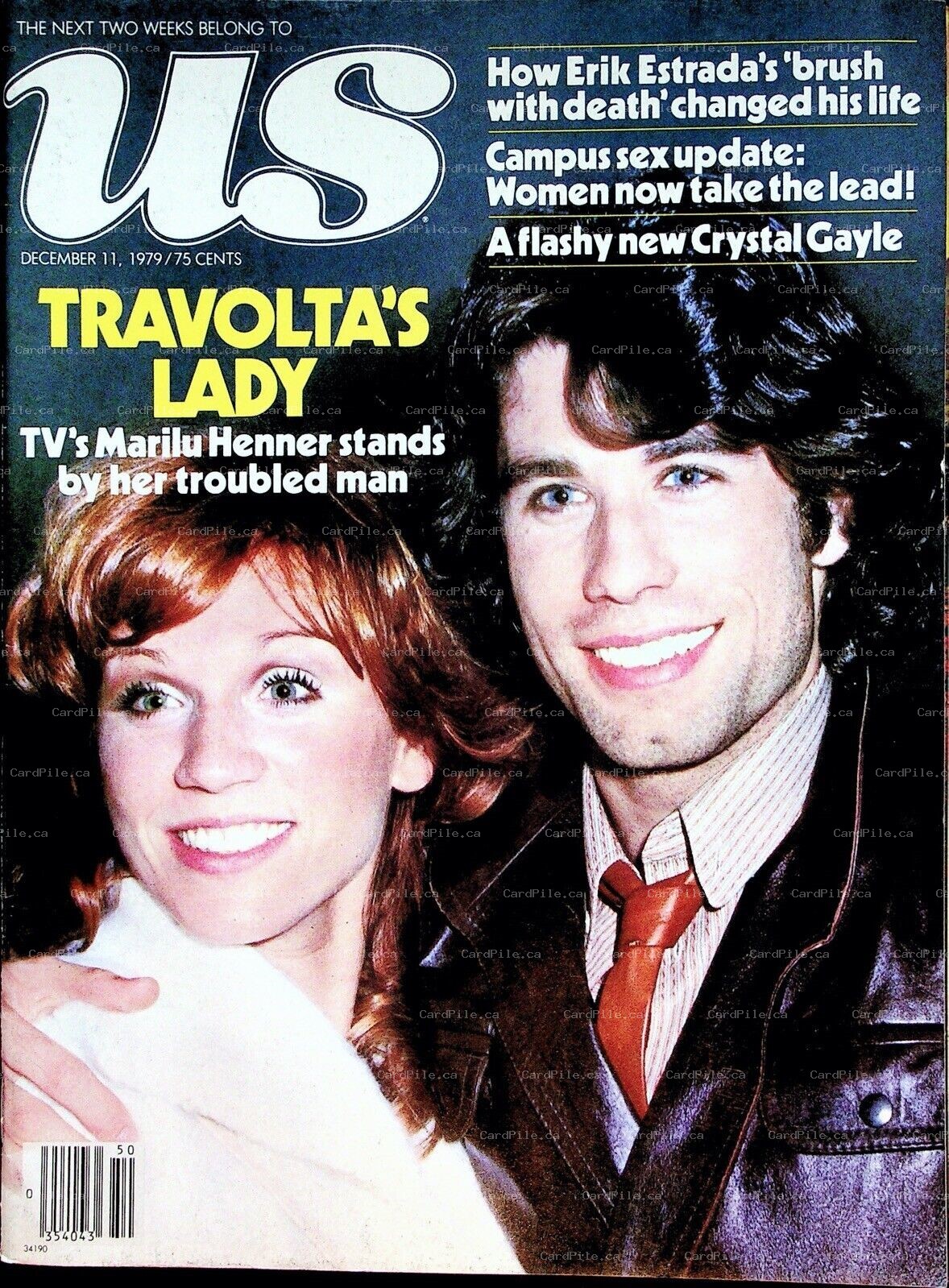 VINTAGE US Magazine 1979 December Travolta Crystal Gayle Amex Adverts