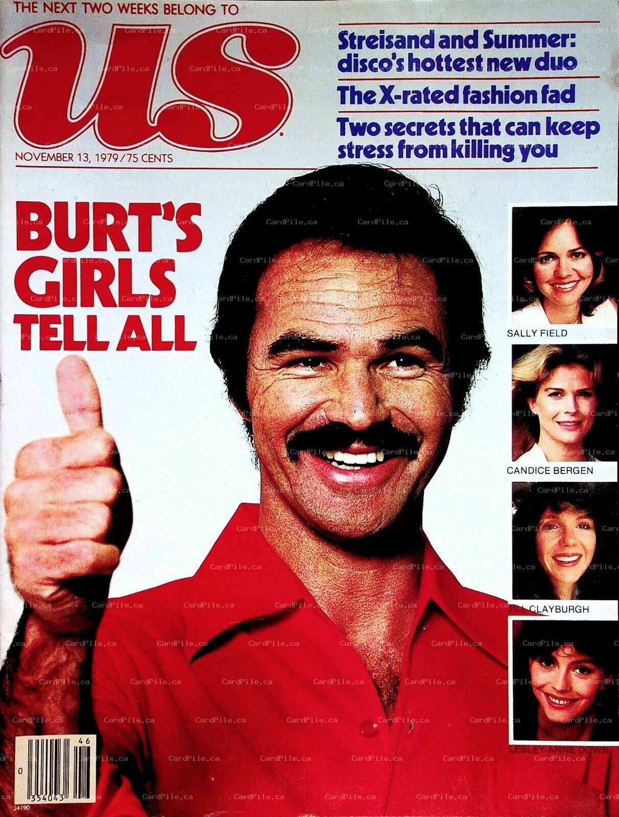 VINTAGE US Magazine 1979 November Burt Reynolds Streisand Spandex Adverts