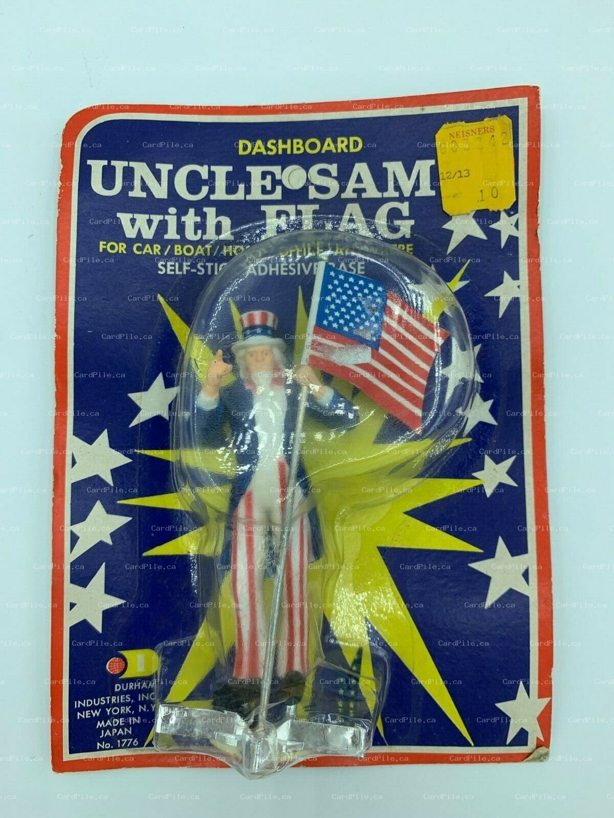 Vintage Durham Industries Uncle Sam Dashboard Figurine Figure American Flag USA