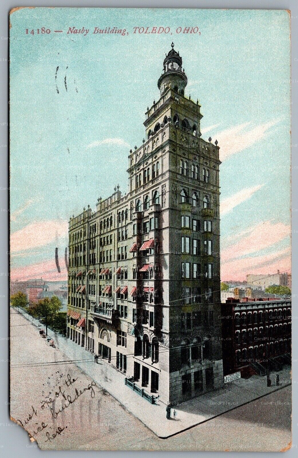 Postcard Toledo Ohio c1909 Nasby Building 605 Madison Avenue 