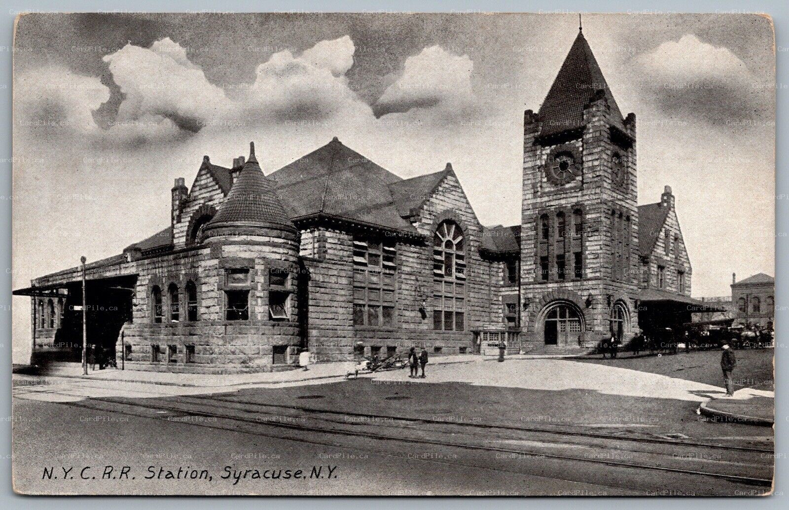 Postcard Syracuse New York Central Railroad Station R.R. c1910s 