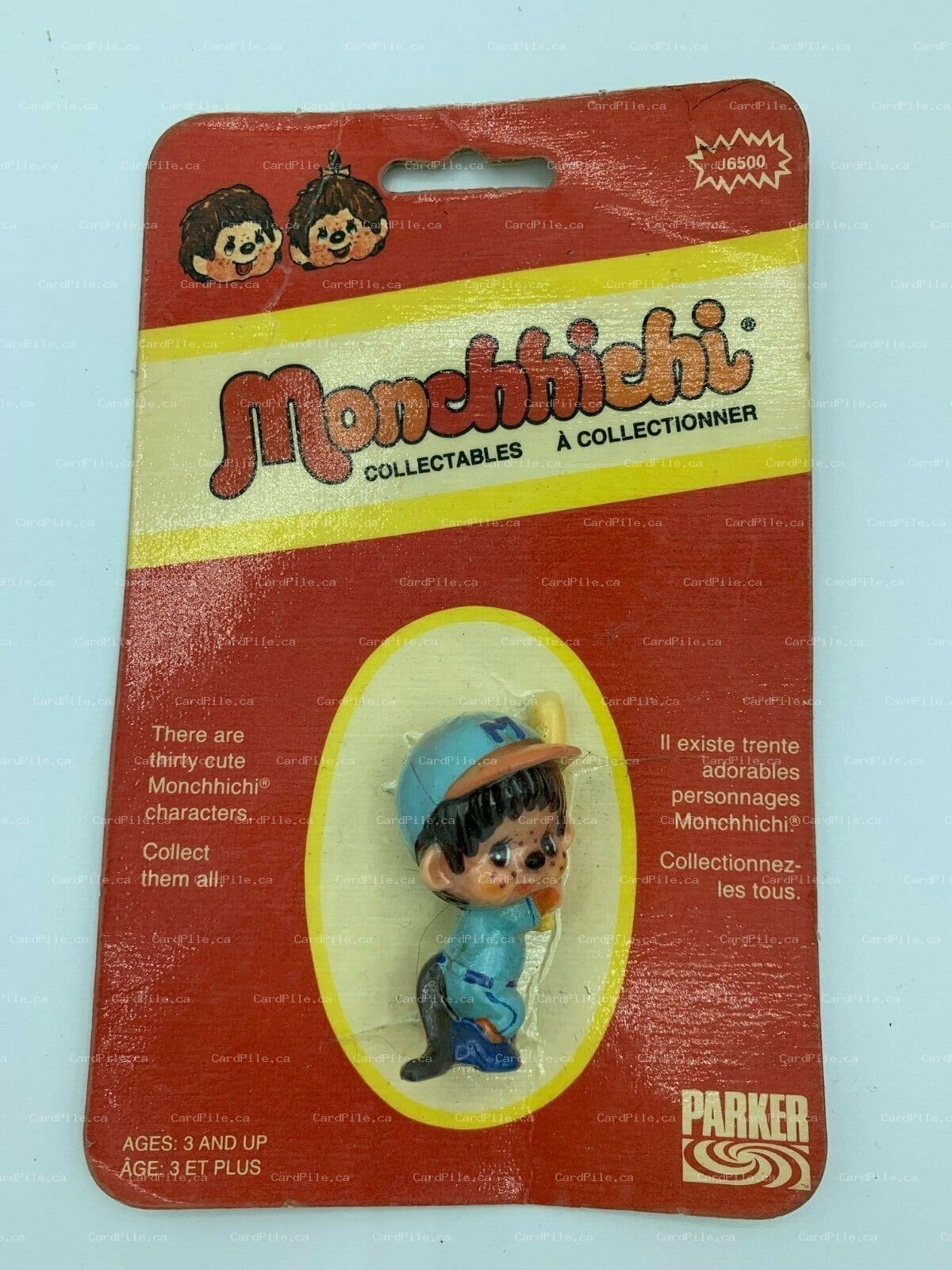VINTAGE 1974 Parker Monchhichi Sekiguchi Collectables J6500 -Batter Up -HongKong