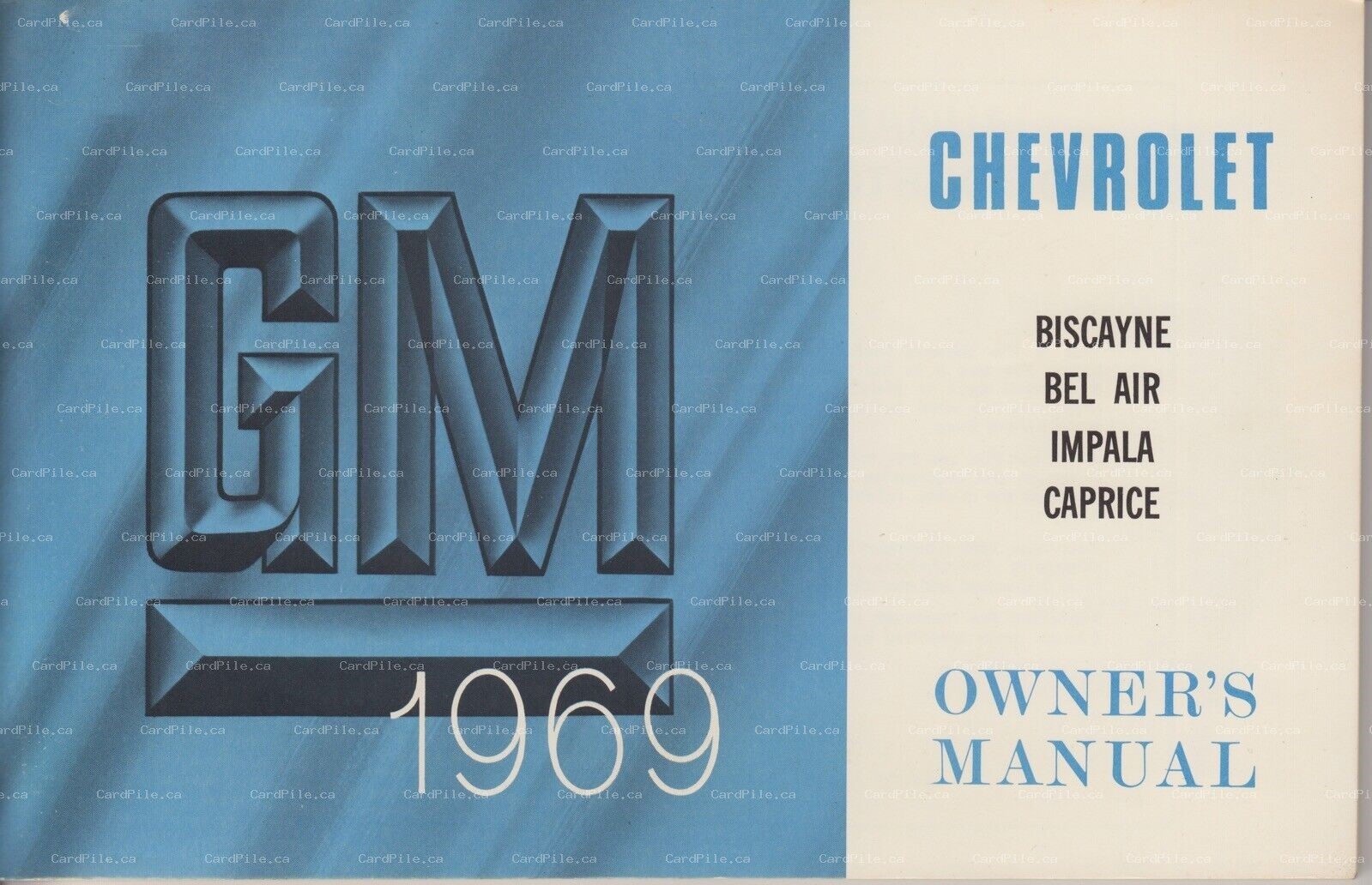 1969 GM Chevrolet Owners Manual - Biscayne - Bel Air - Impala - Caprice - 2nd Ed