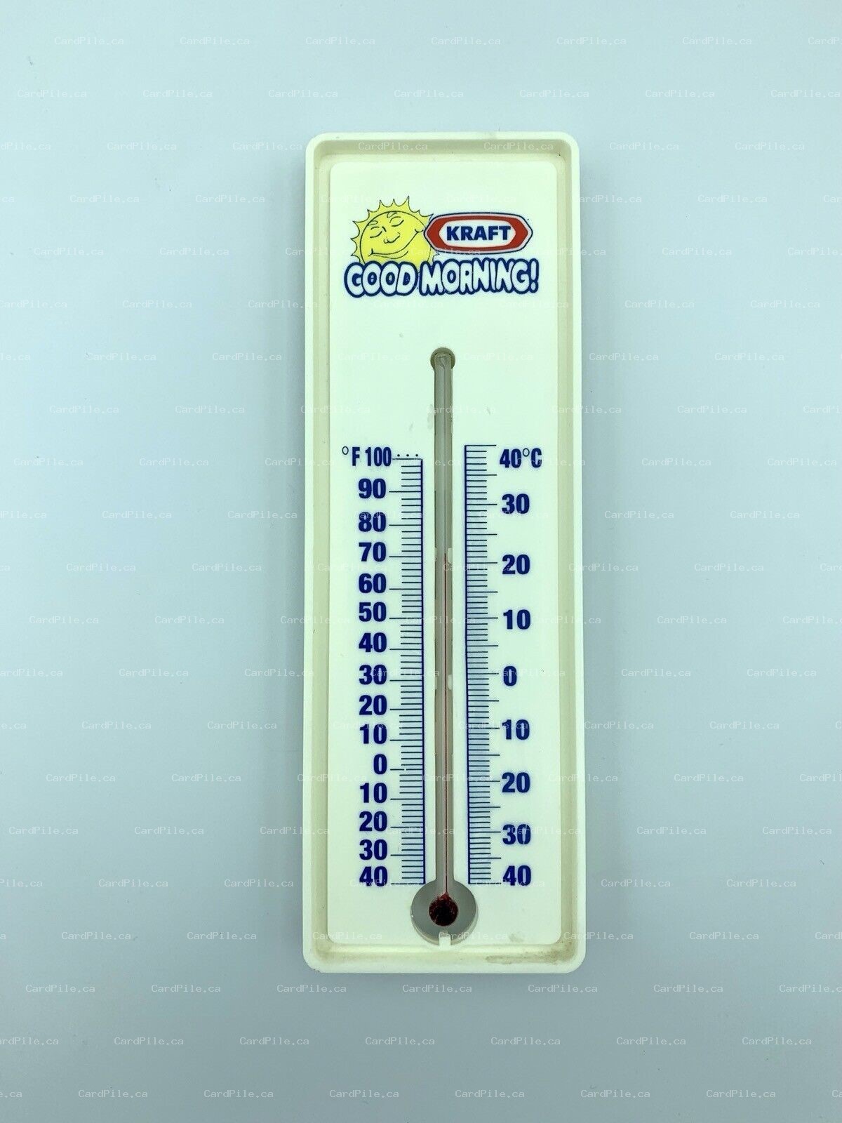 VINTAGE Kraft Foods Inc. Good Morning Thermometer Cream Coloured Plastic Advert