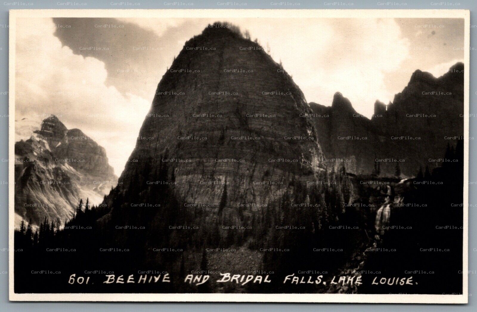 Postcard RPPC c1940s Lake Louise Alberta Beehive And Bridal Falls Byron Harmon