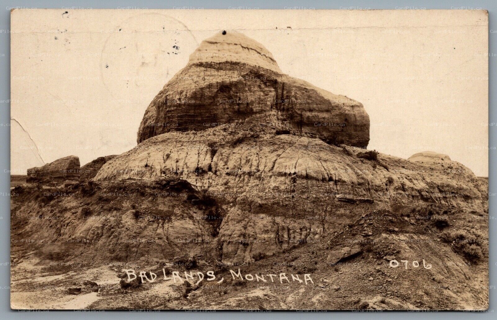 Postcard RPPC c1910s Badlands Montana CDS Duplex Cancel Wibaux