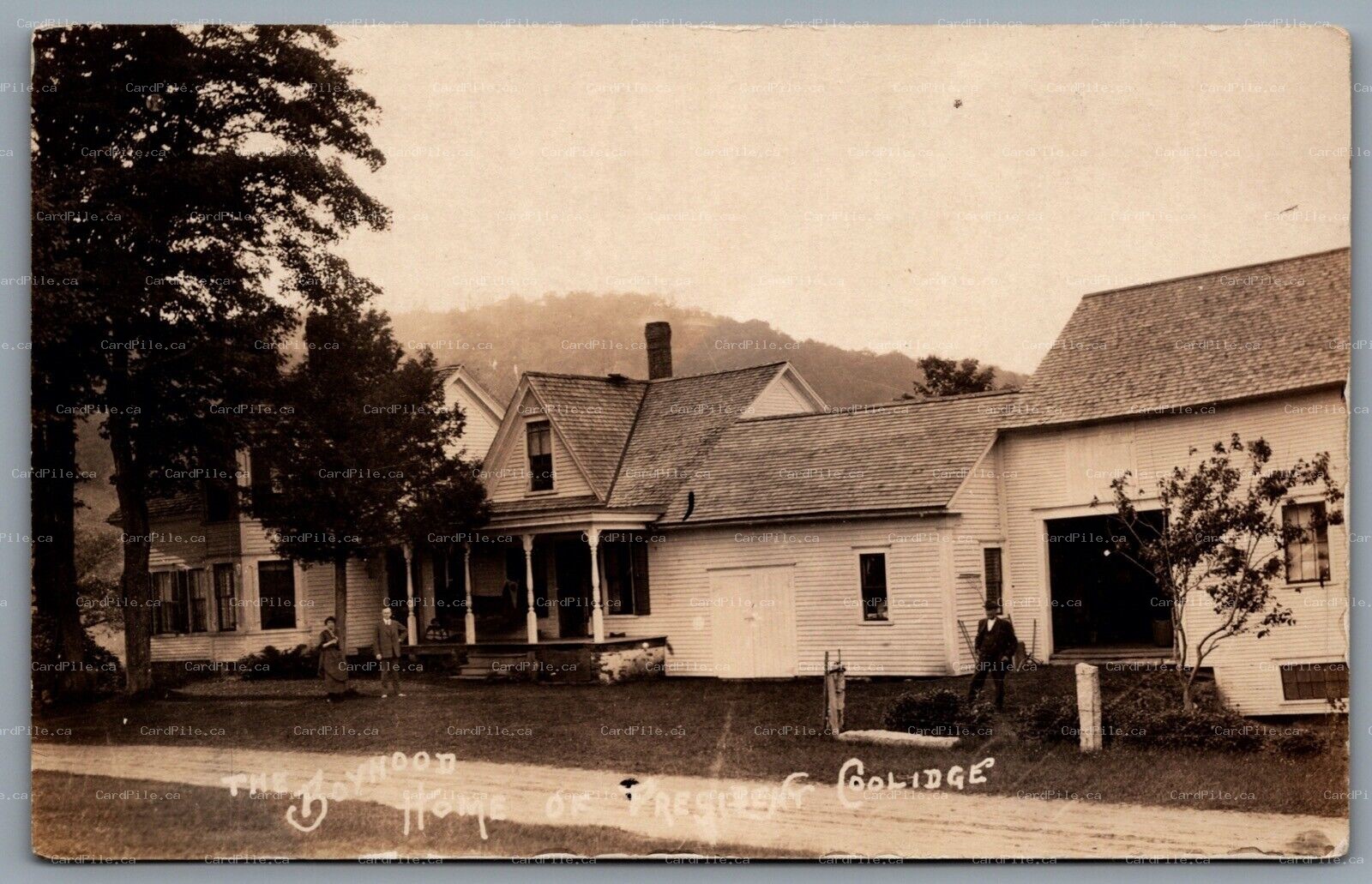 Postcard RPPC c1910s Plymouth Notch VT The Boyhood Home Of President Coolidge