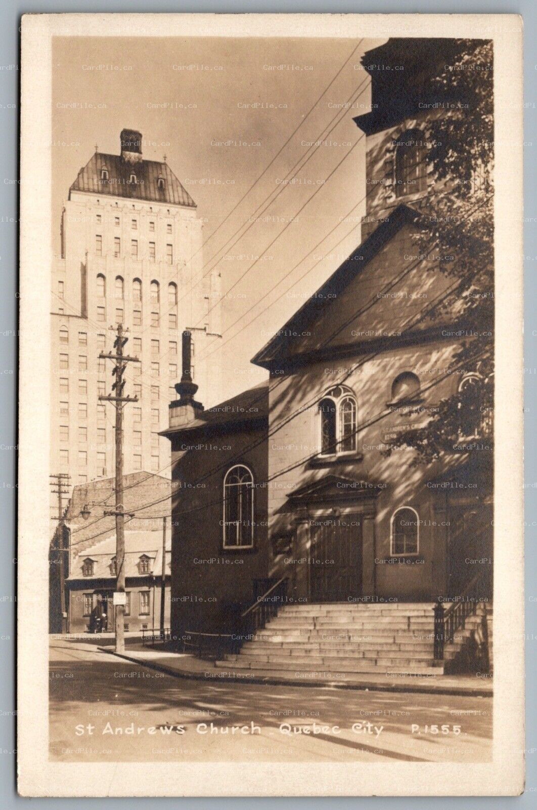 Postcard RPPC c1930s Quebec City PQ St Andrews Church 